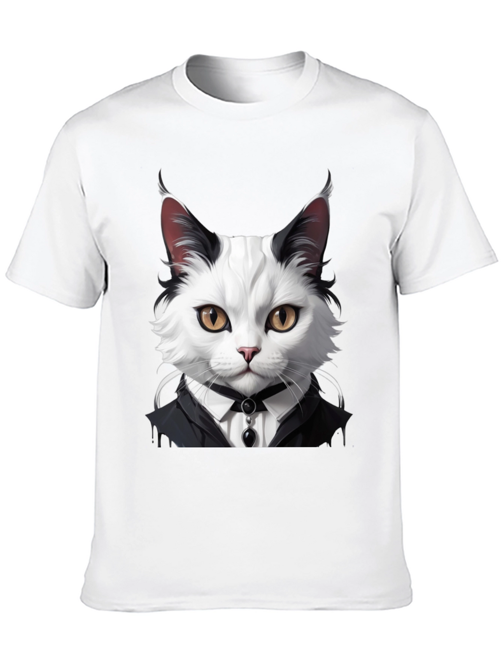 Cat Tuxedo T-Shirt - Feline Formal Wear