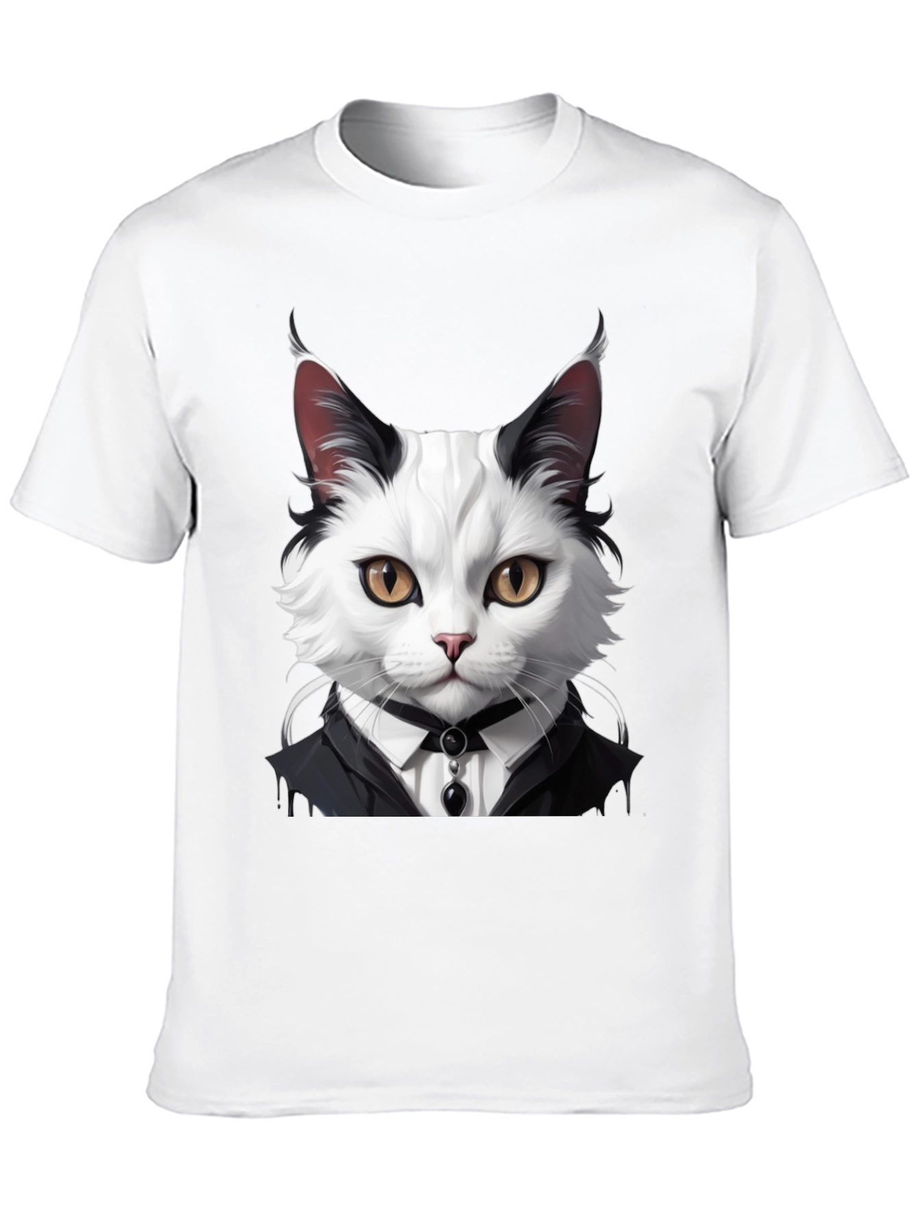 Cat Tuxedo T-Shirt - Feline Formal Wear