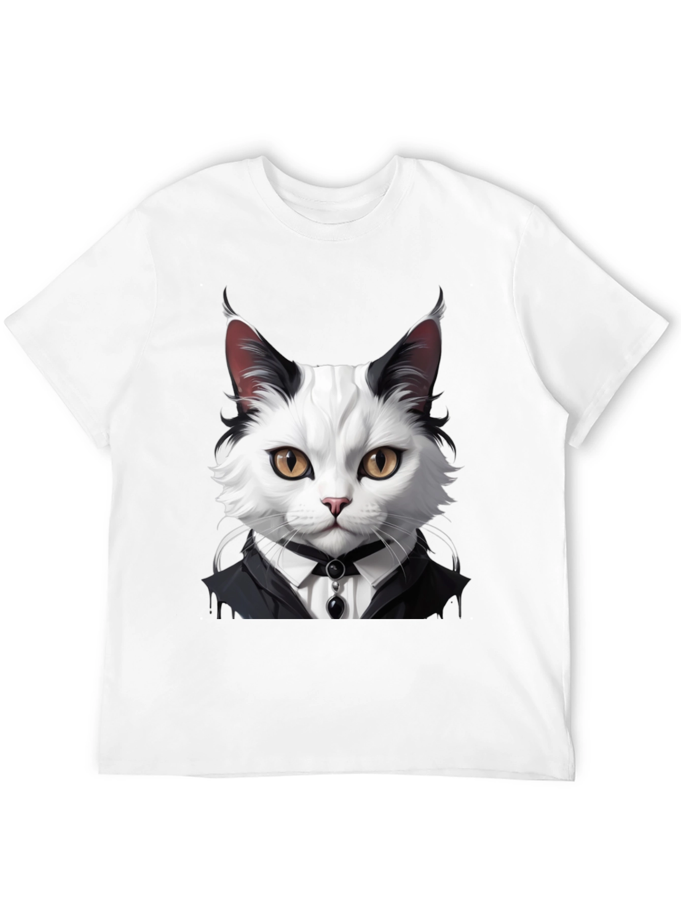 Cat Tuxedo T-Shirt - Feline Formal Wear
