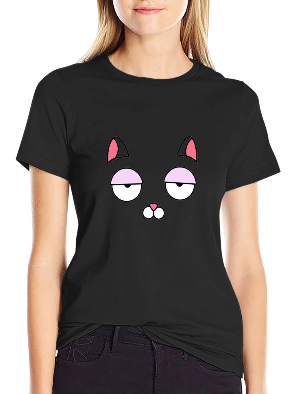 Sarcastic Black Cat Graphic Tee - Unisex