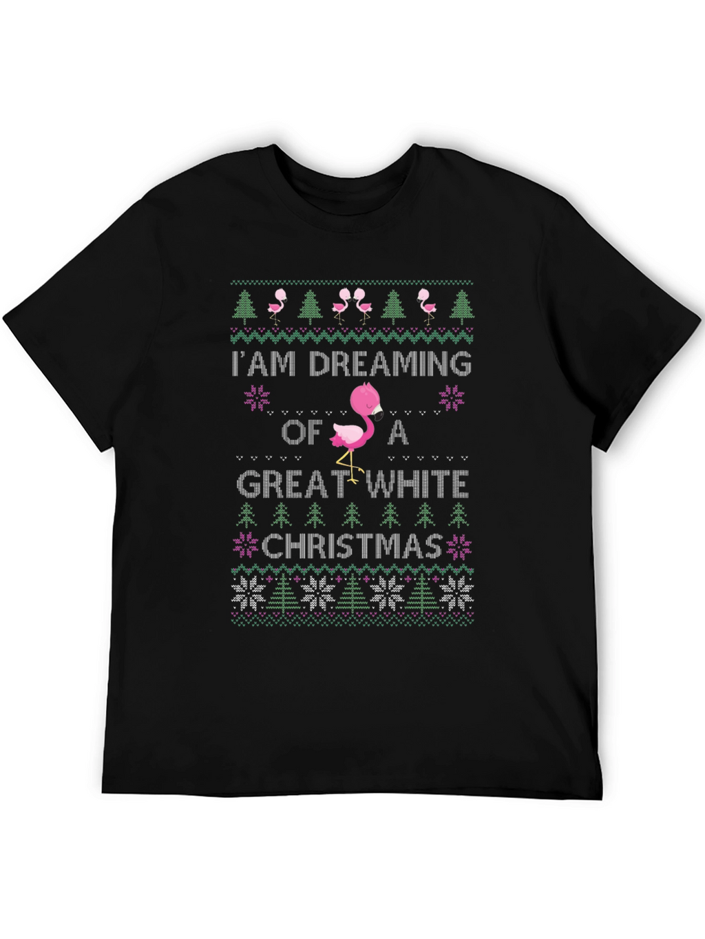 Flamingo Great White Christmas T-Shirt