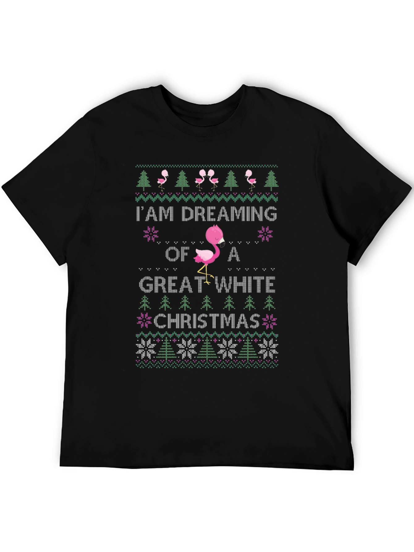Flamingo Great White Christmas T-Shirt