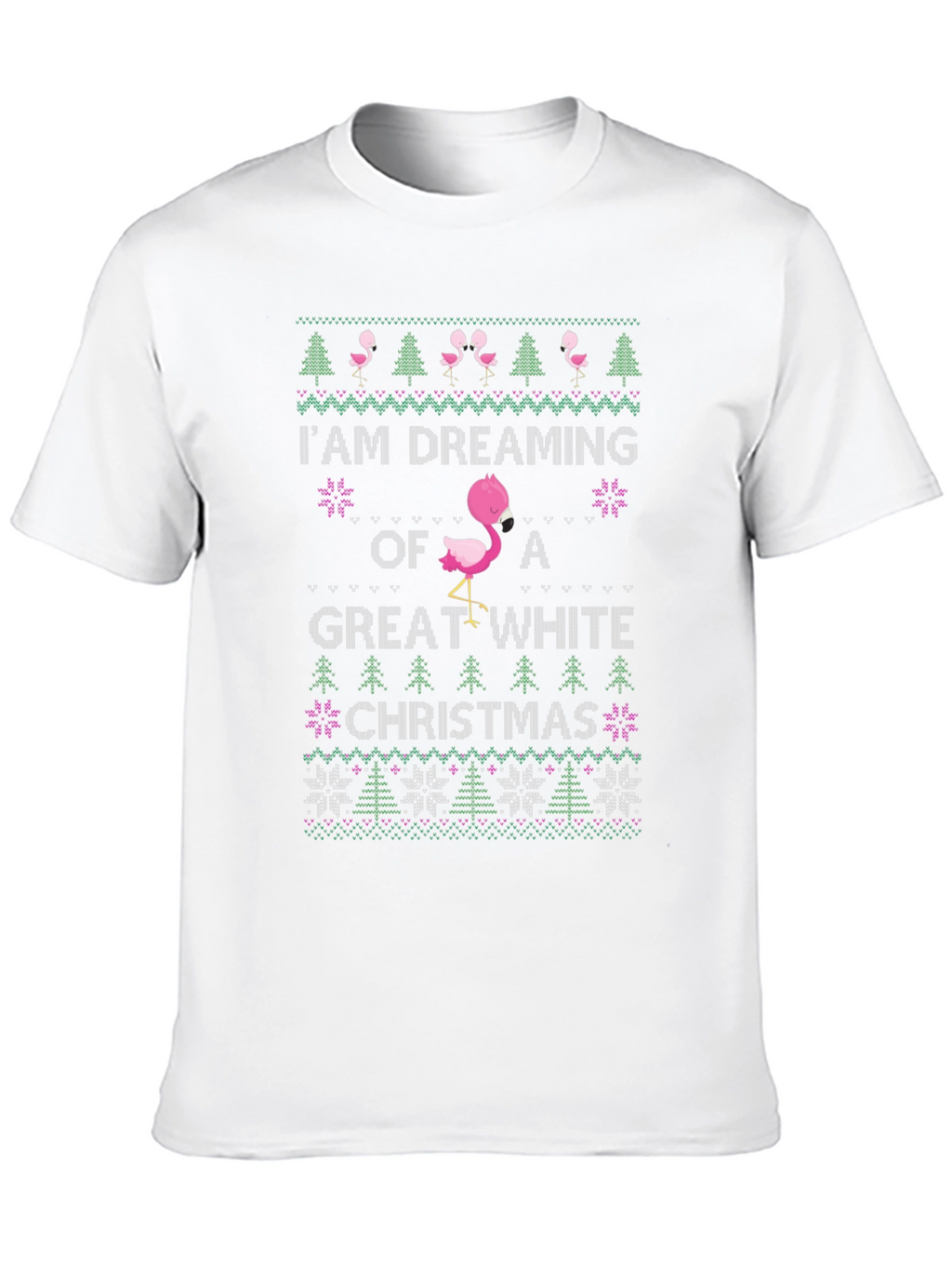 Flamingo Great White Christmas T-Shirt