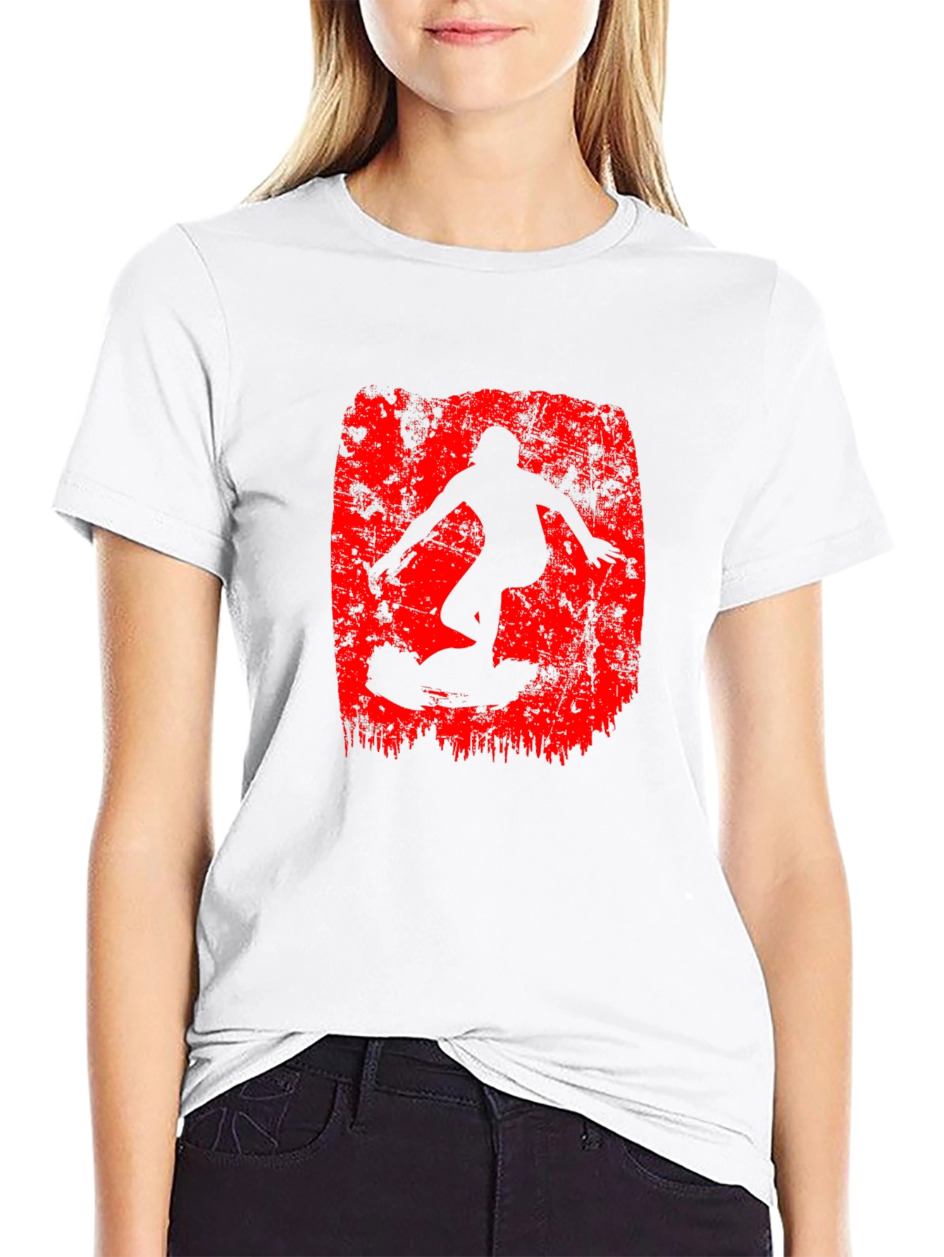 Surfer Graphic Black T-Shirt - Ride the Wave!