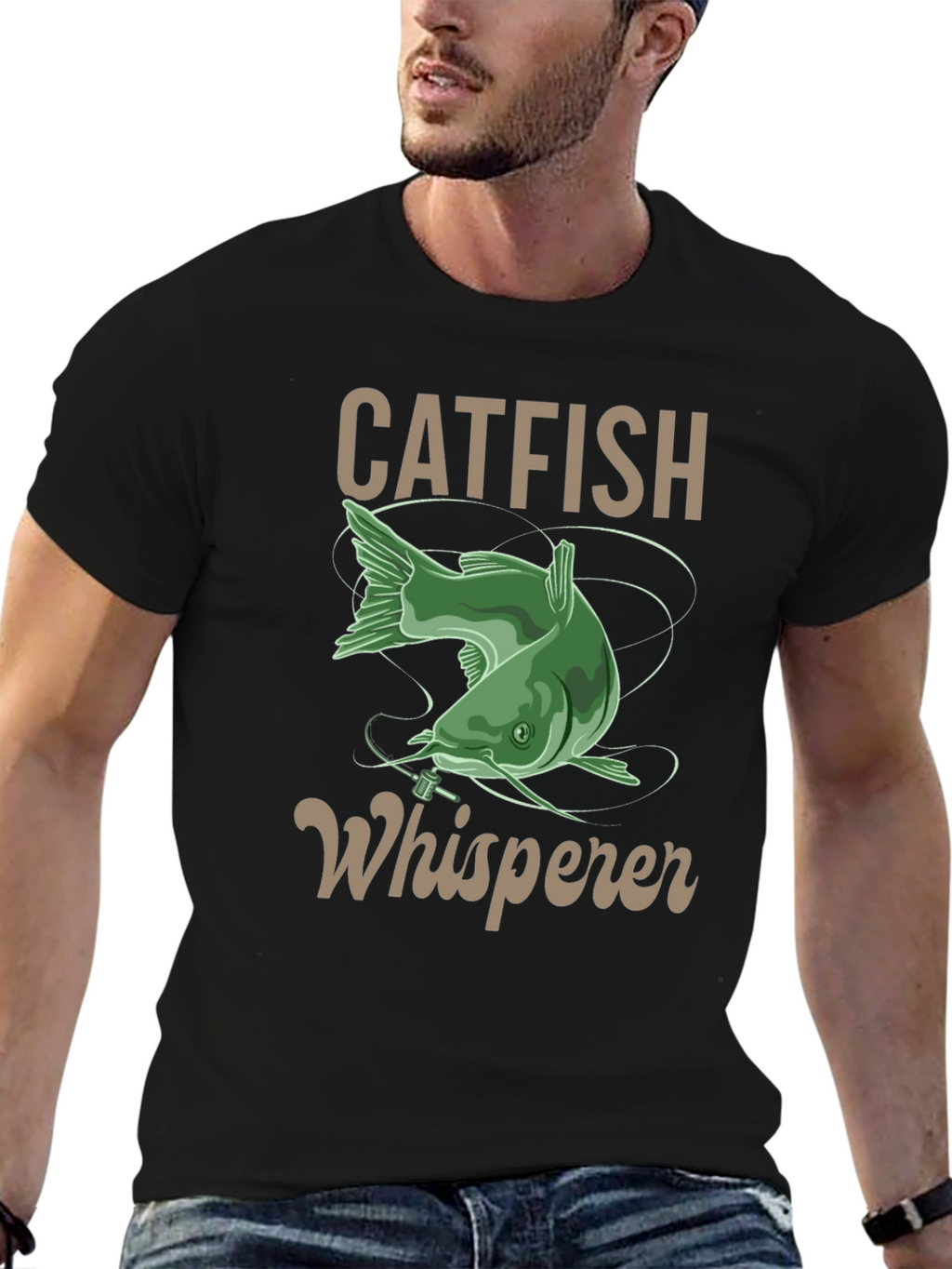 Catfish Whisperer Graphic T-Shirt - Fishing Lover Gift