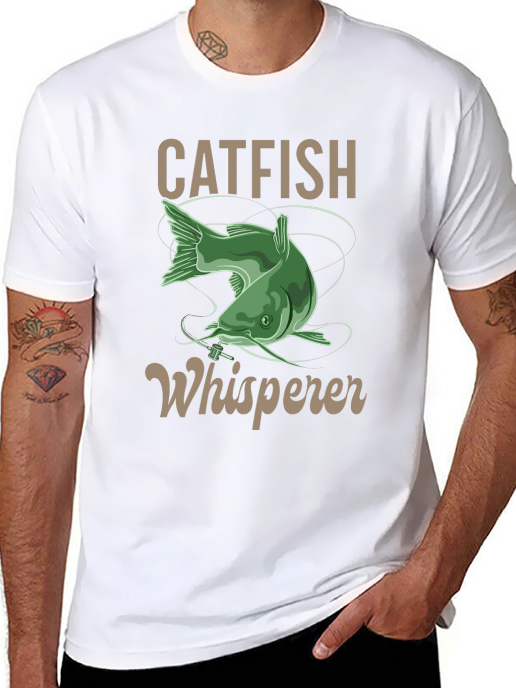 Catfish Whisperer Graphic T-Shirt - Fishing Lover Gift