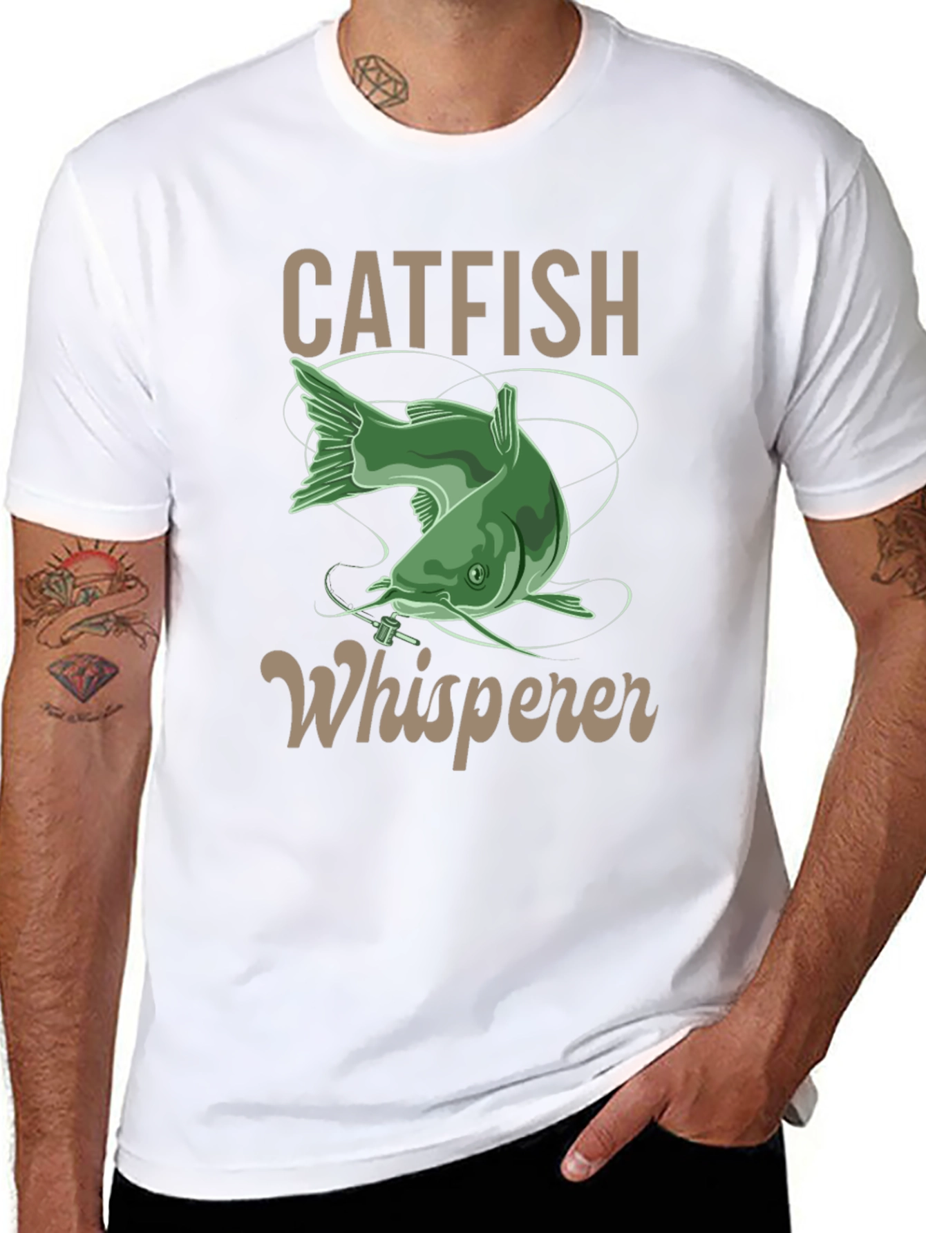 Catfish Whisperer Graphic T-Shirt - Fishing Lover Gift