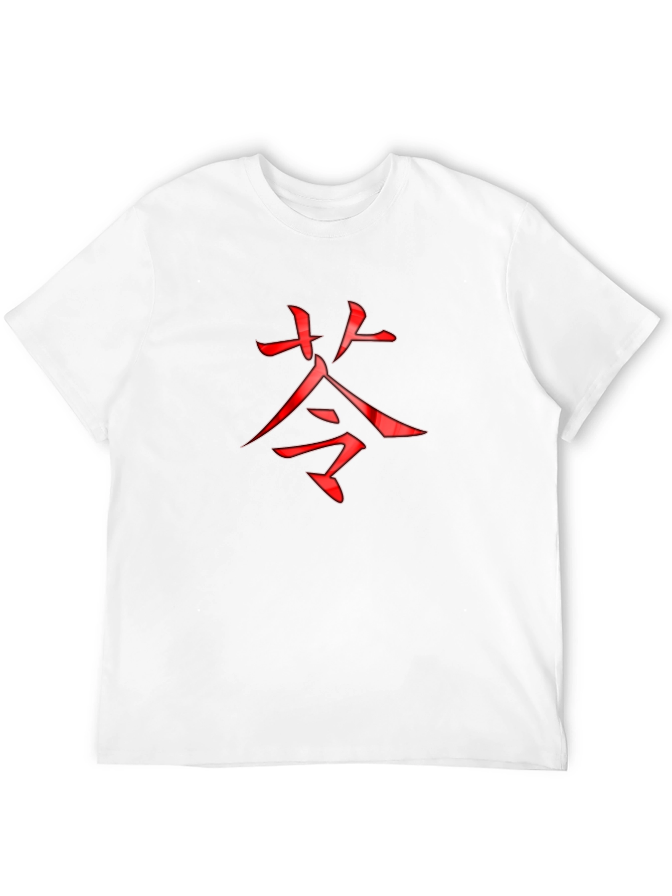 Black T-Shirt with Red Asian Symbol Design