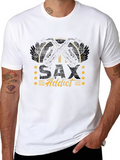 Sax Addict T-Shirt - Black Graphic Tee