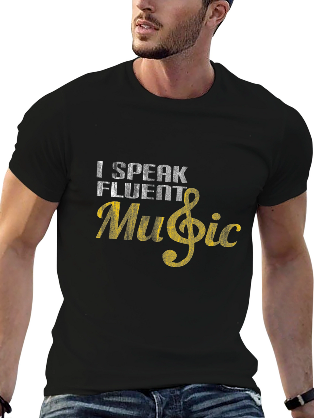 I Speak Fluent Music Black T-Shirt