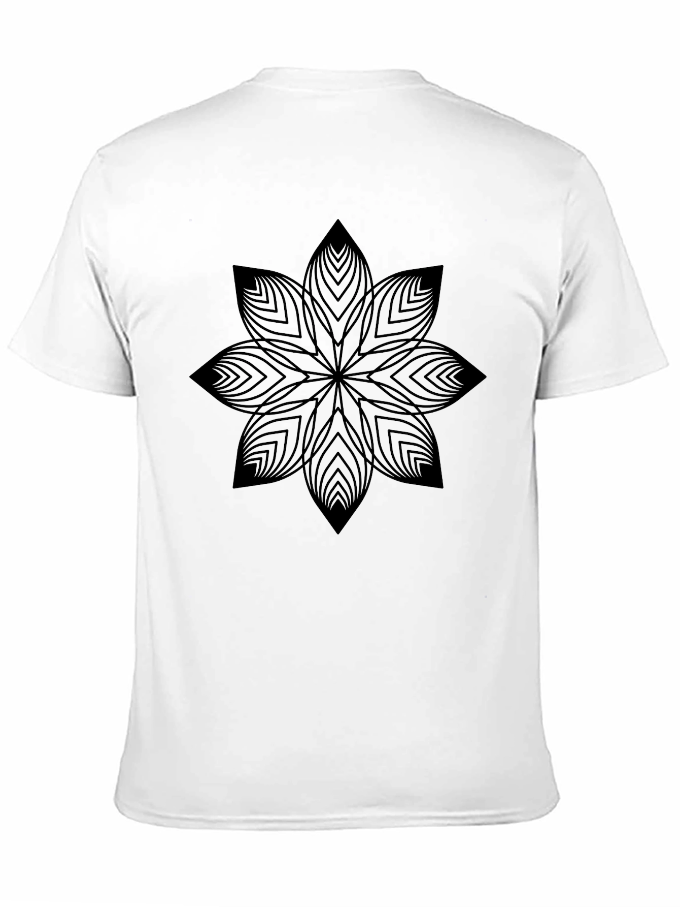 Black Floral Print Graphic Tee - Modern Mens T-Shirt