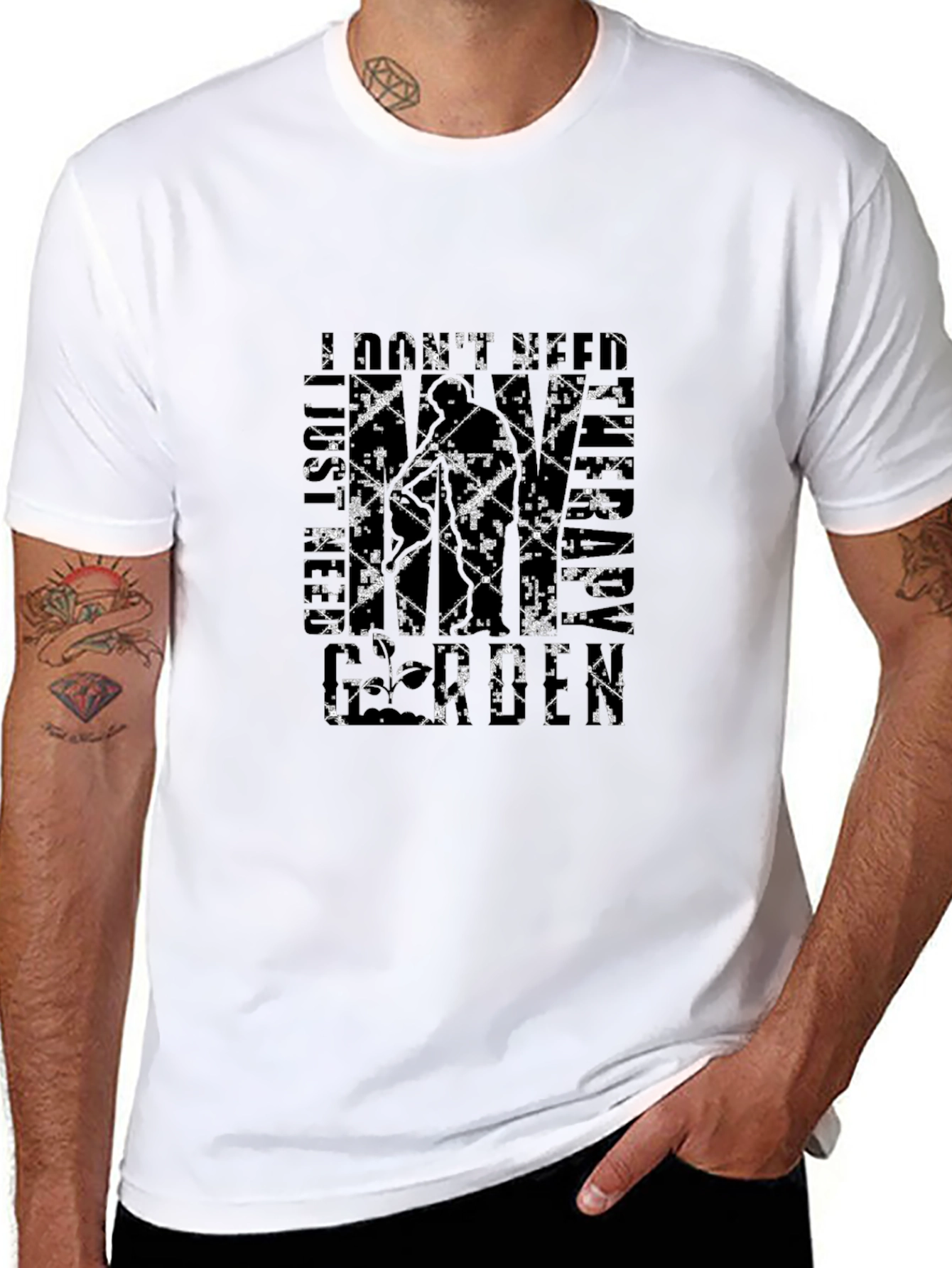 Distressed Graphic Tee - I Dont Need Google