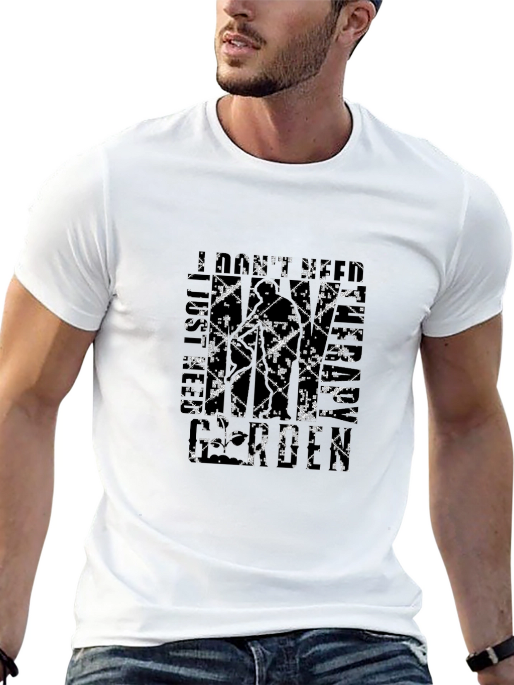Distressed Graphic Tee - I Dont Need Google