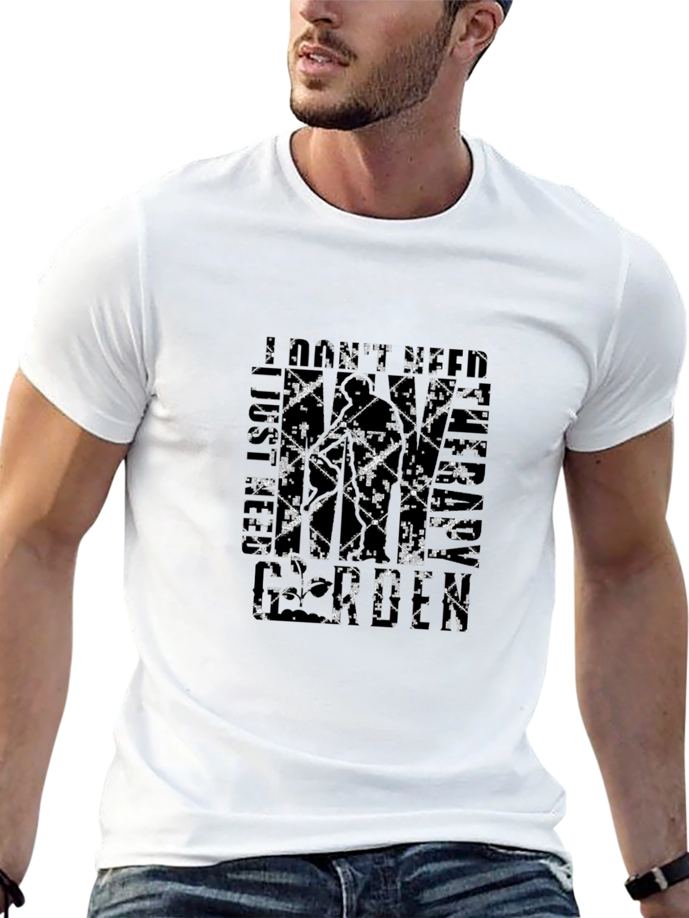 Distressed Graphic Tee - I Dont Need Google