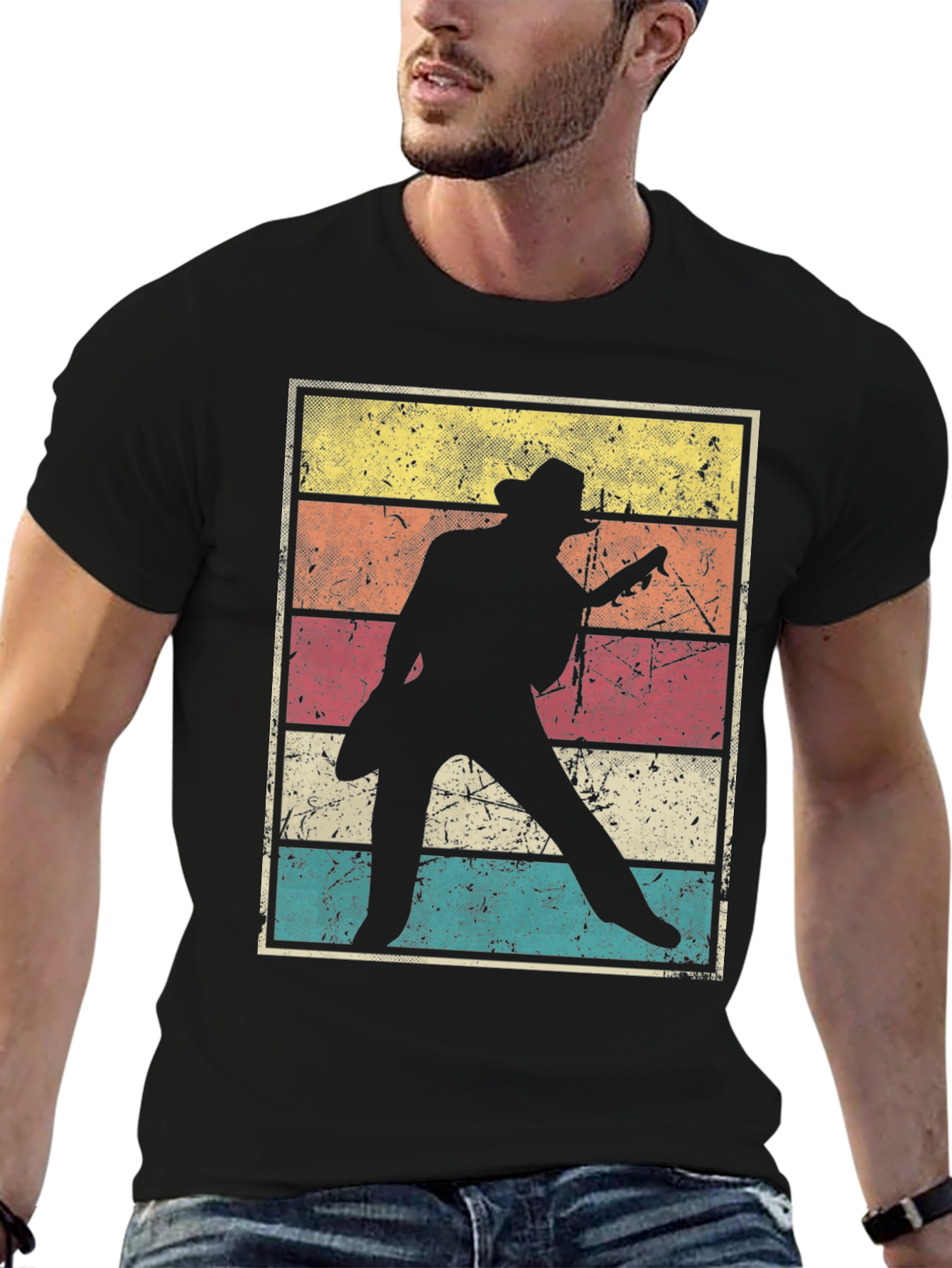 Retro Guitar Player T-Shirt