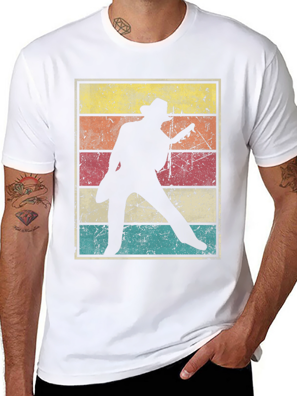 Retro Guitar Player T-Shirt