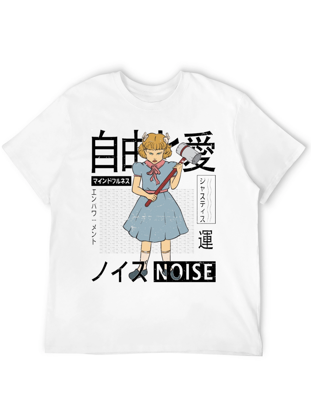 T-Shirt with Anime Girl Graphic