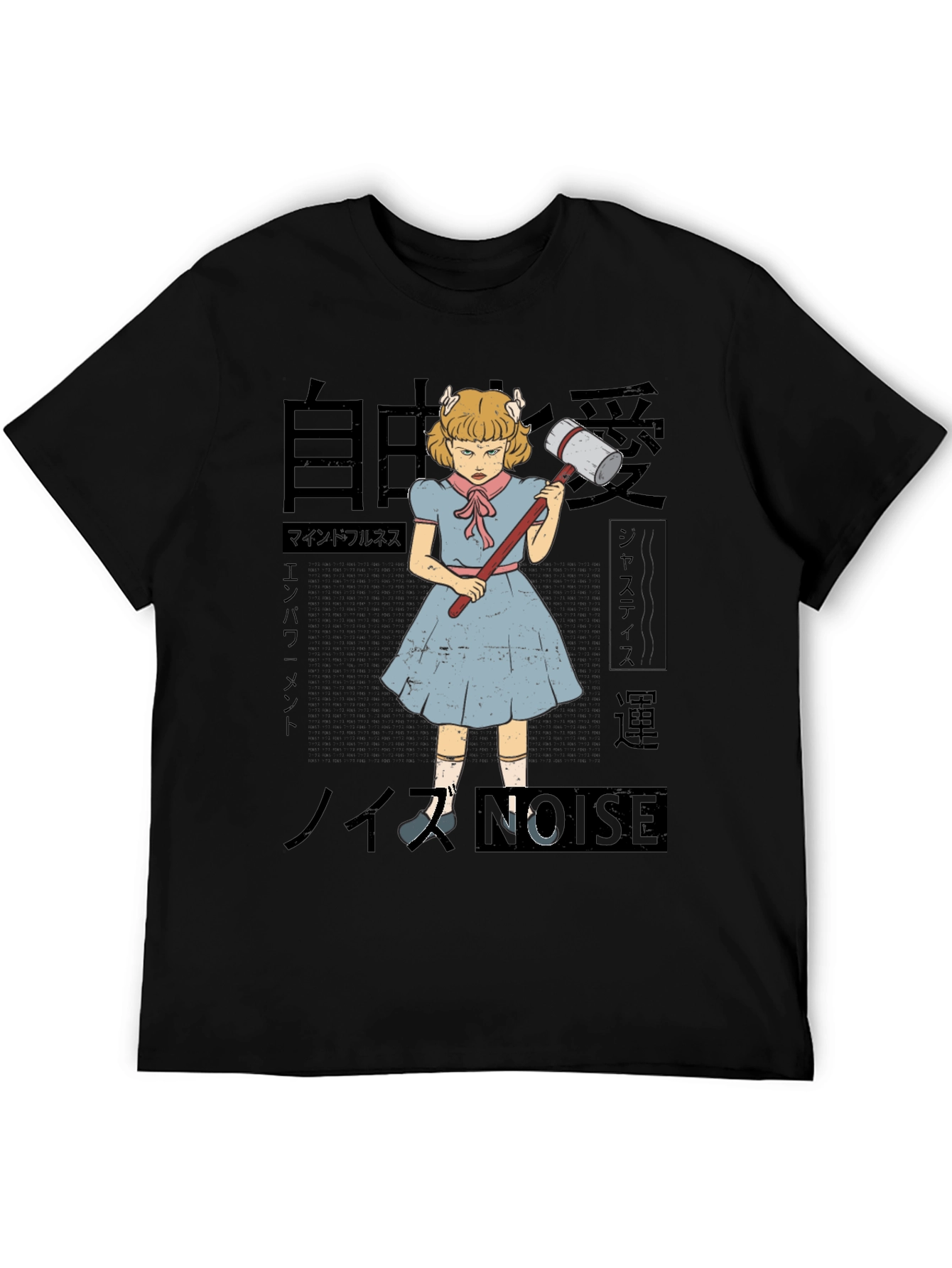 T-Shirt with Anime Girl Graphic