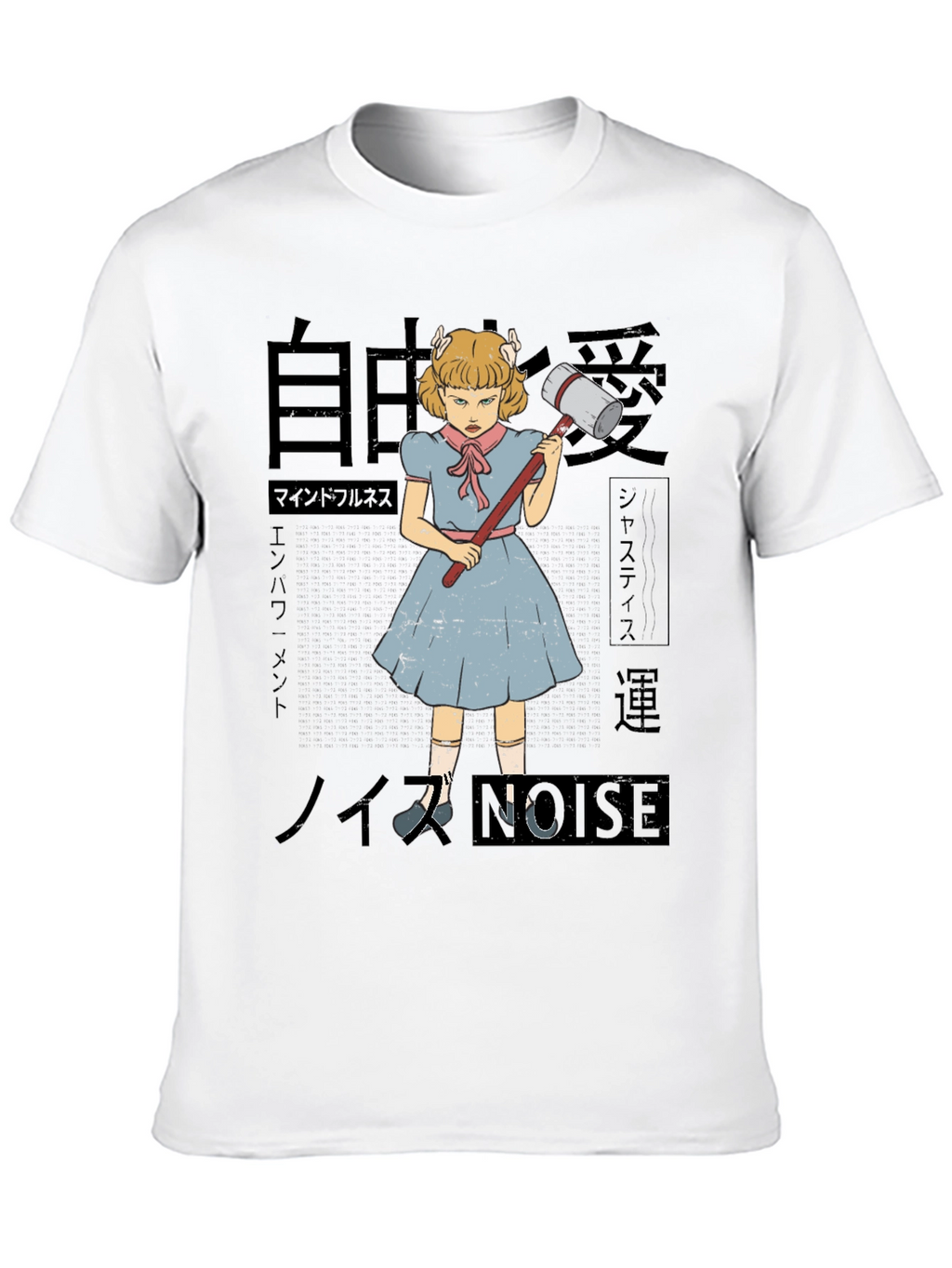 T-Shirt with Anime Girl Graphic