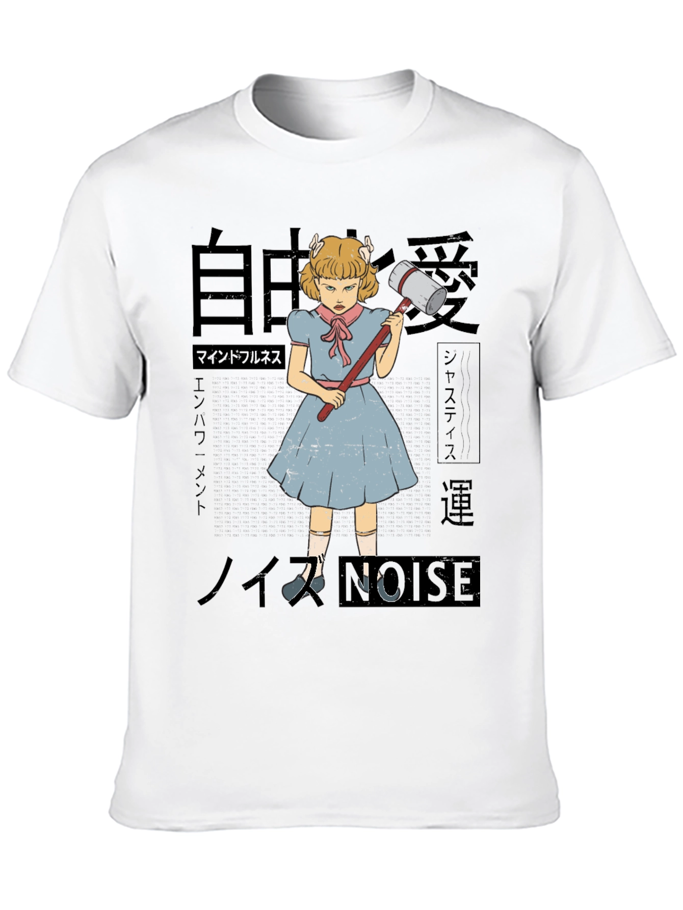 T-Shirt with Anime Girl Graphic
