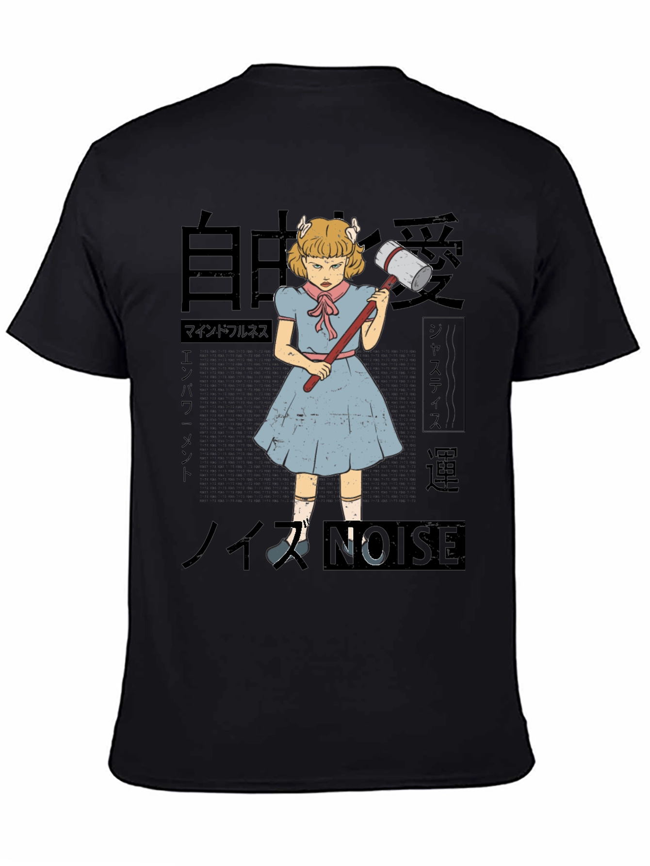 T-Shirt with Anime Girl Graphic