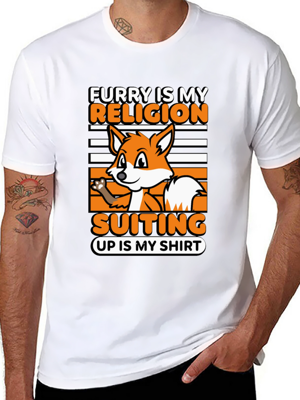 Furry Is My Religion Suiting Up T-Shirt