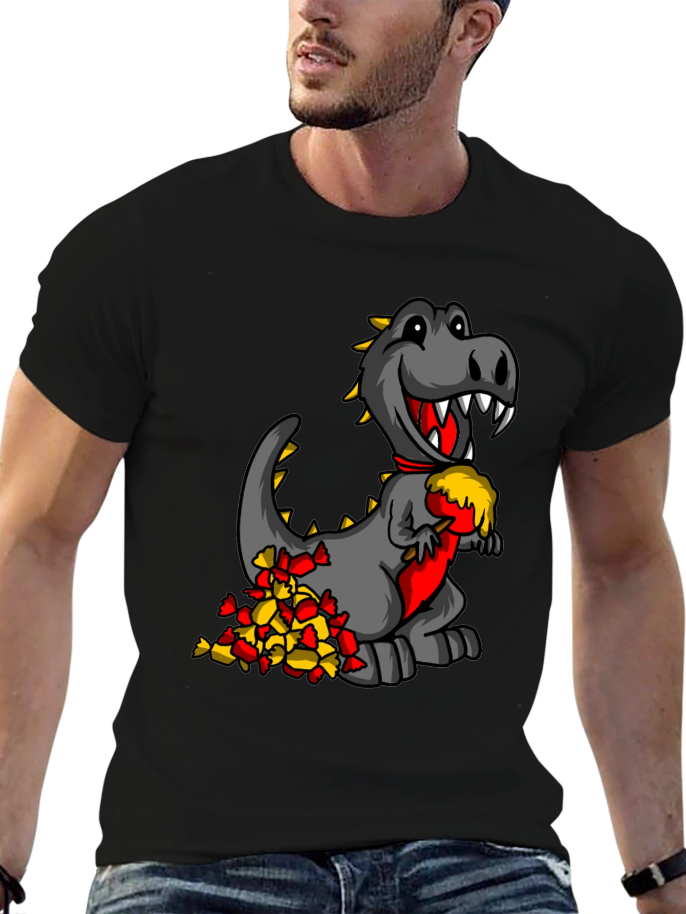Dino Candy T-Shirt - Funny Cartoon Dinosaur