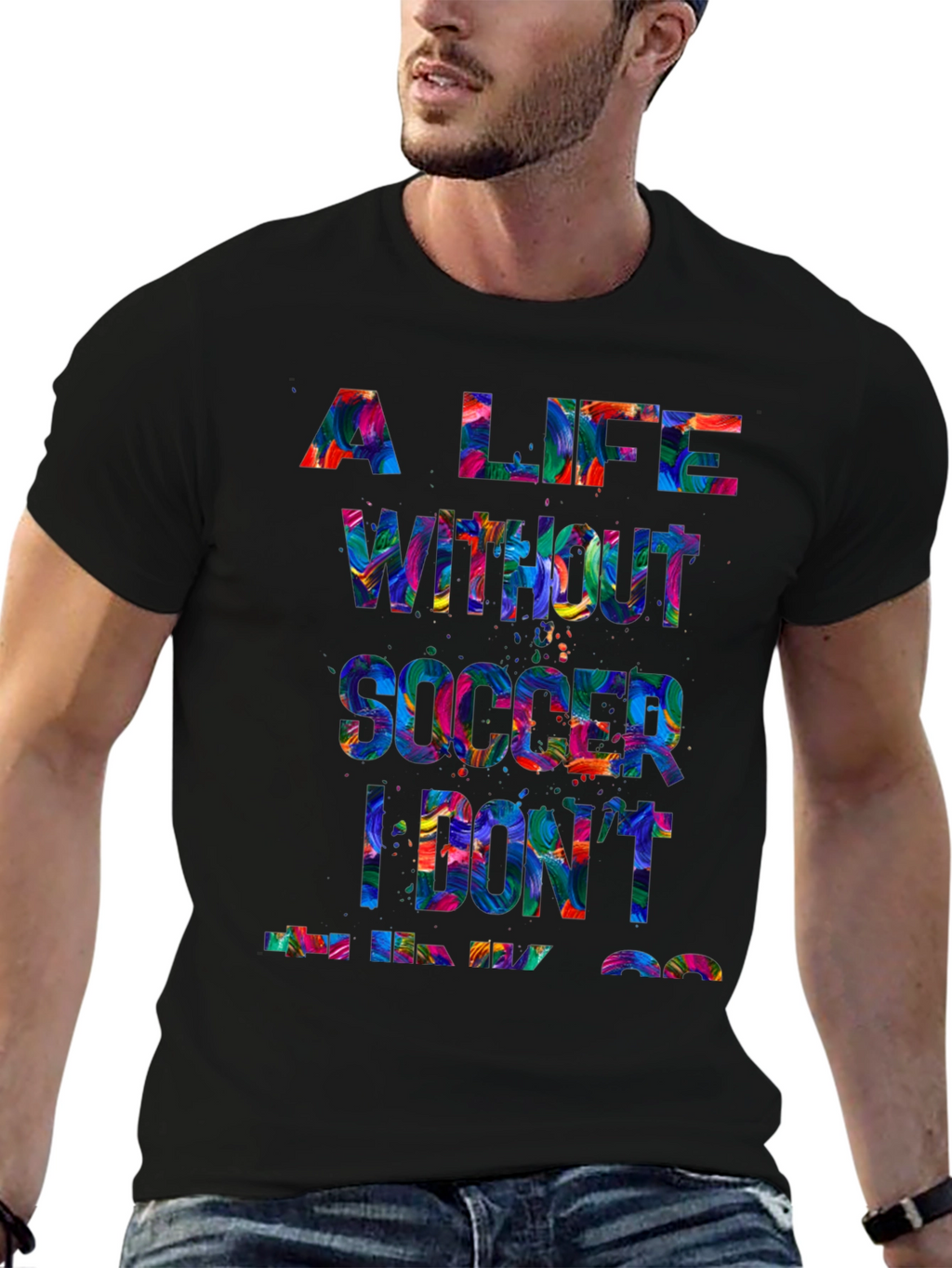 Soccer Life Graphic Tee - Black