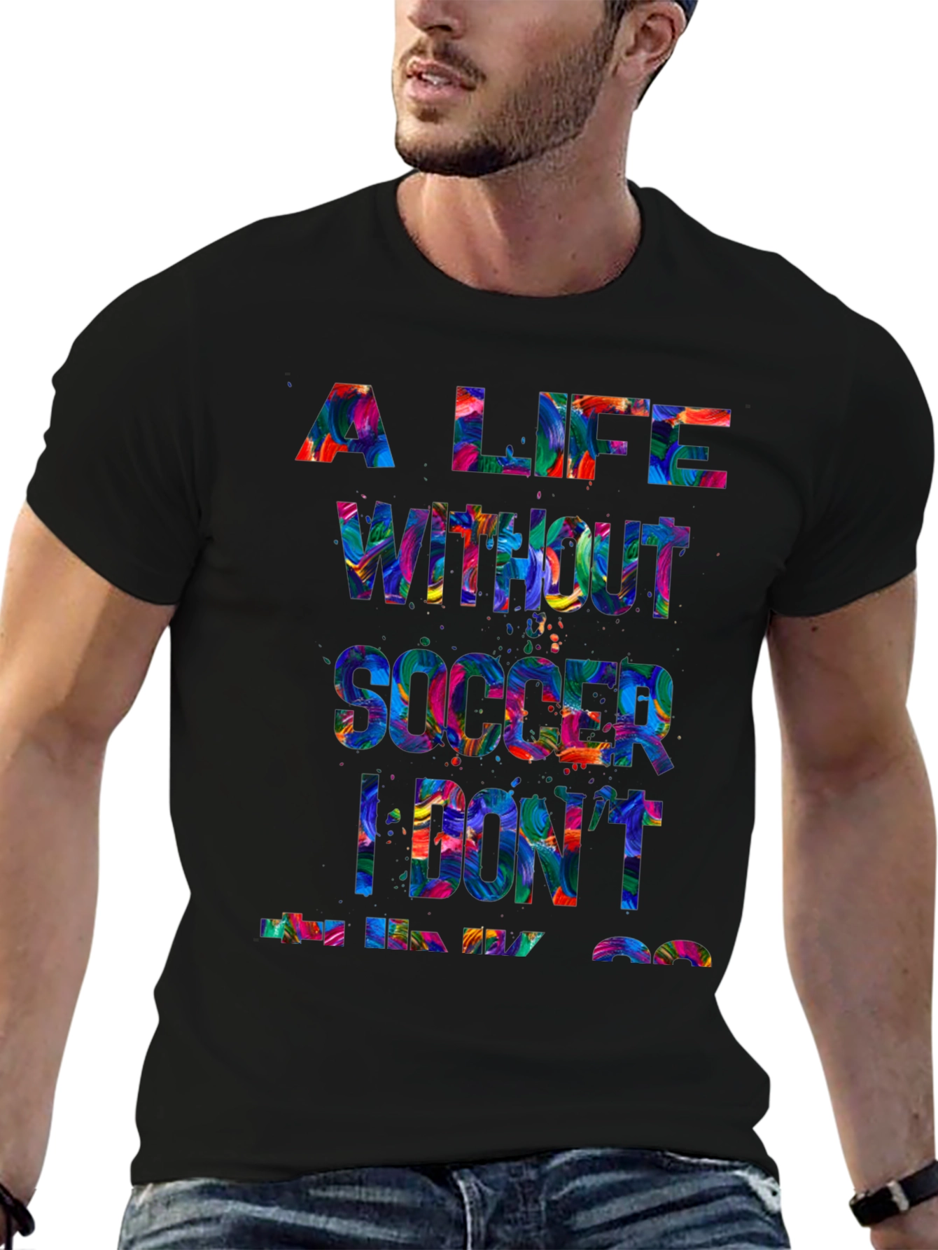Soccer Life Graphic Tee - Black