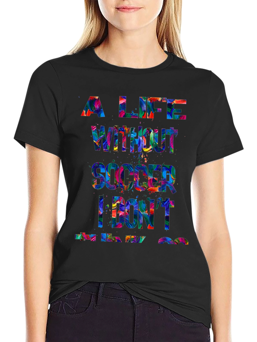 Soccer Life Graphic Tee - Black