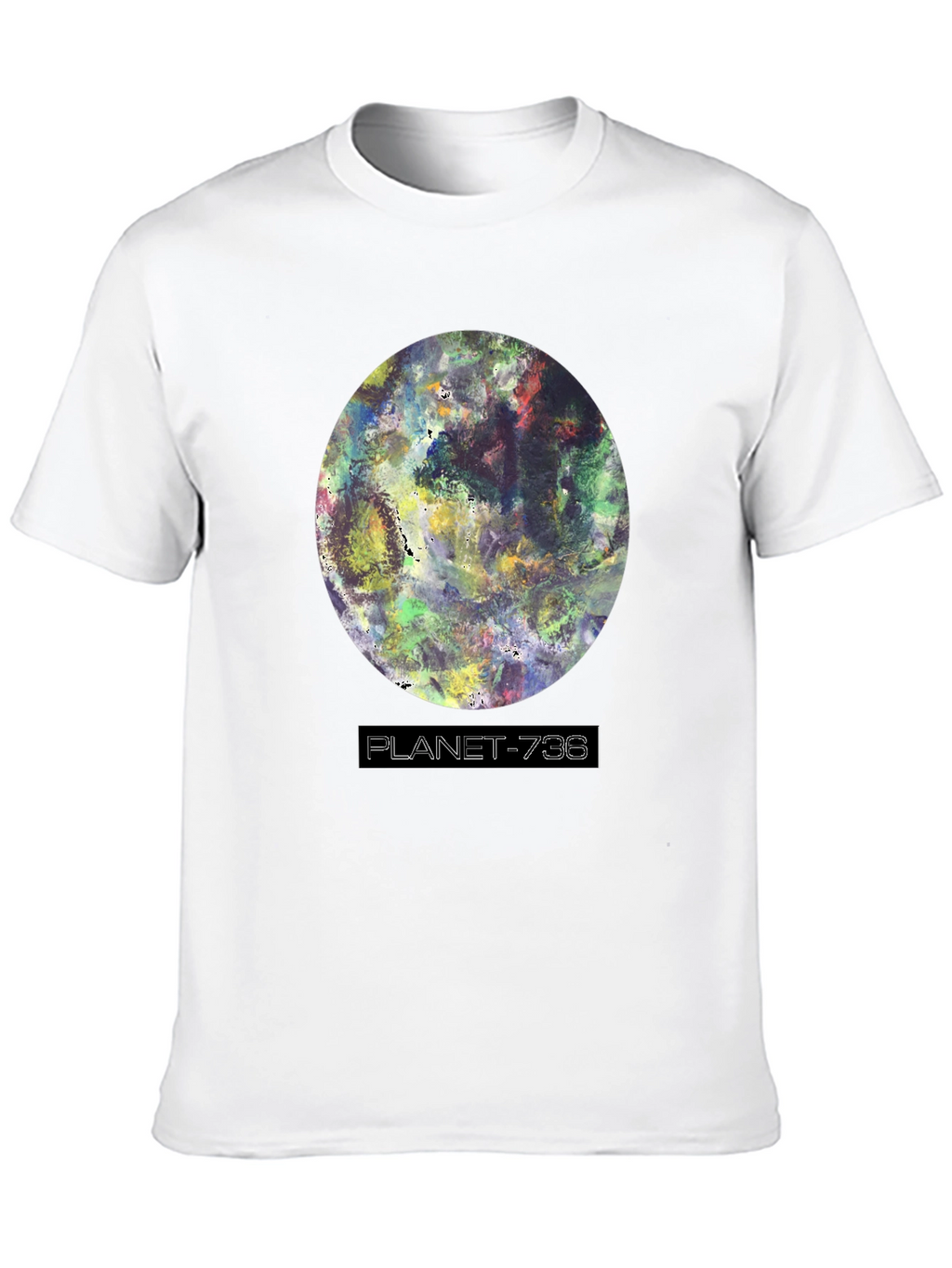 Planet-736 Graphic Black T-Shirt