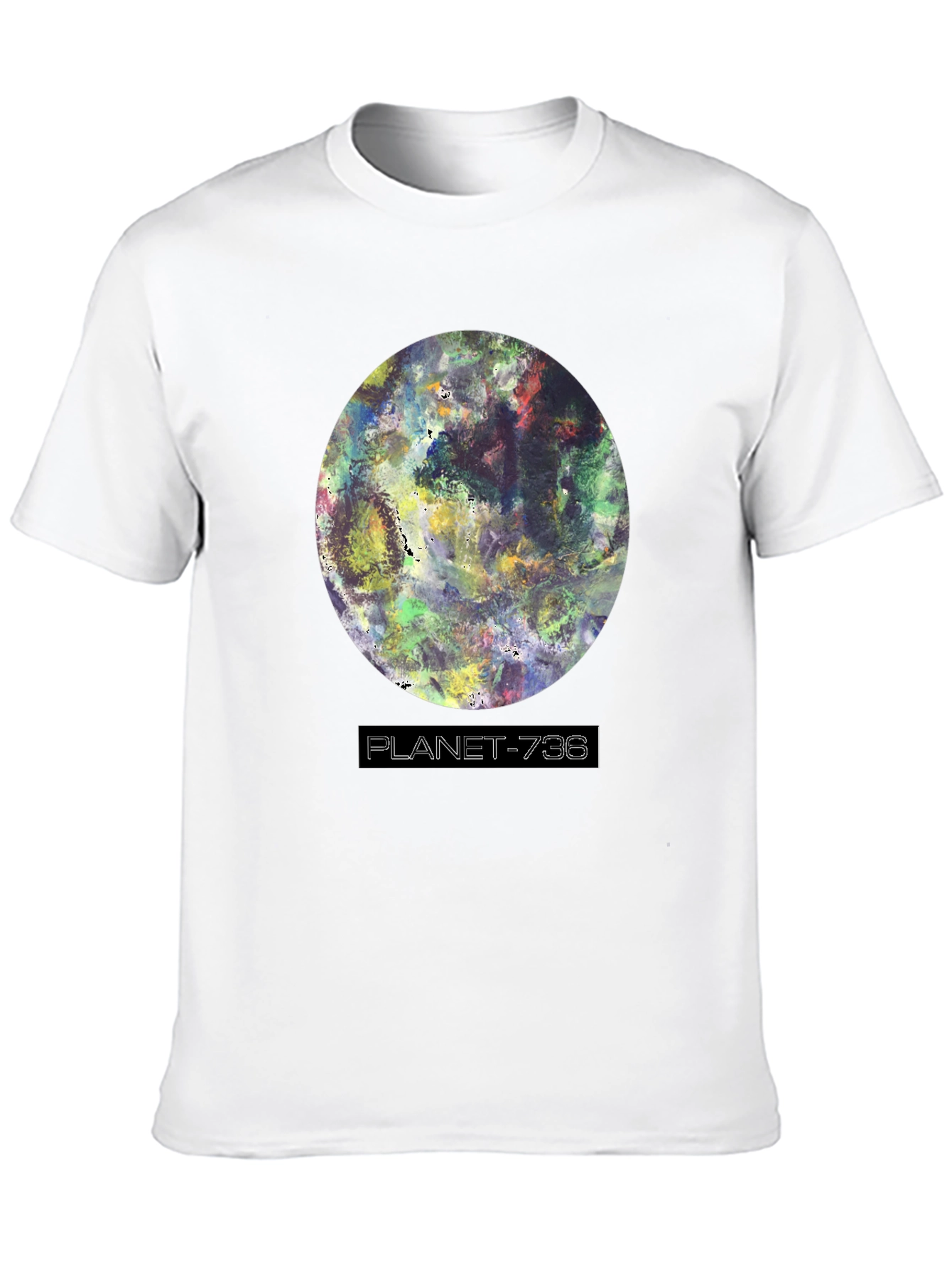 Planet-736 Graphic Black T-Shirt