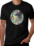 Planet-736 Graphic Black T-Shirt