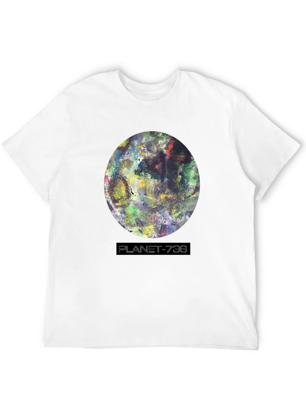 Planet-736 Graphic Black T-Shirt