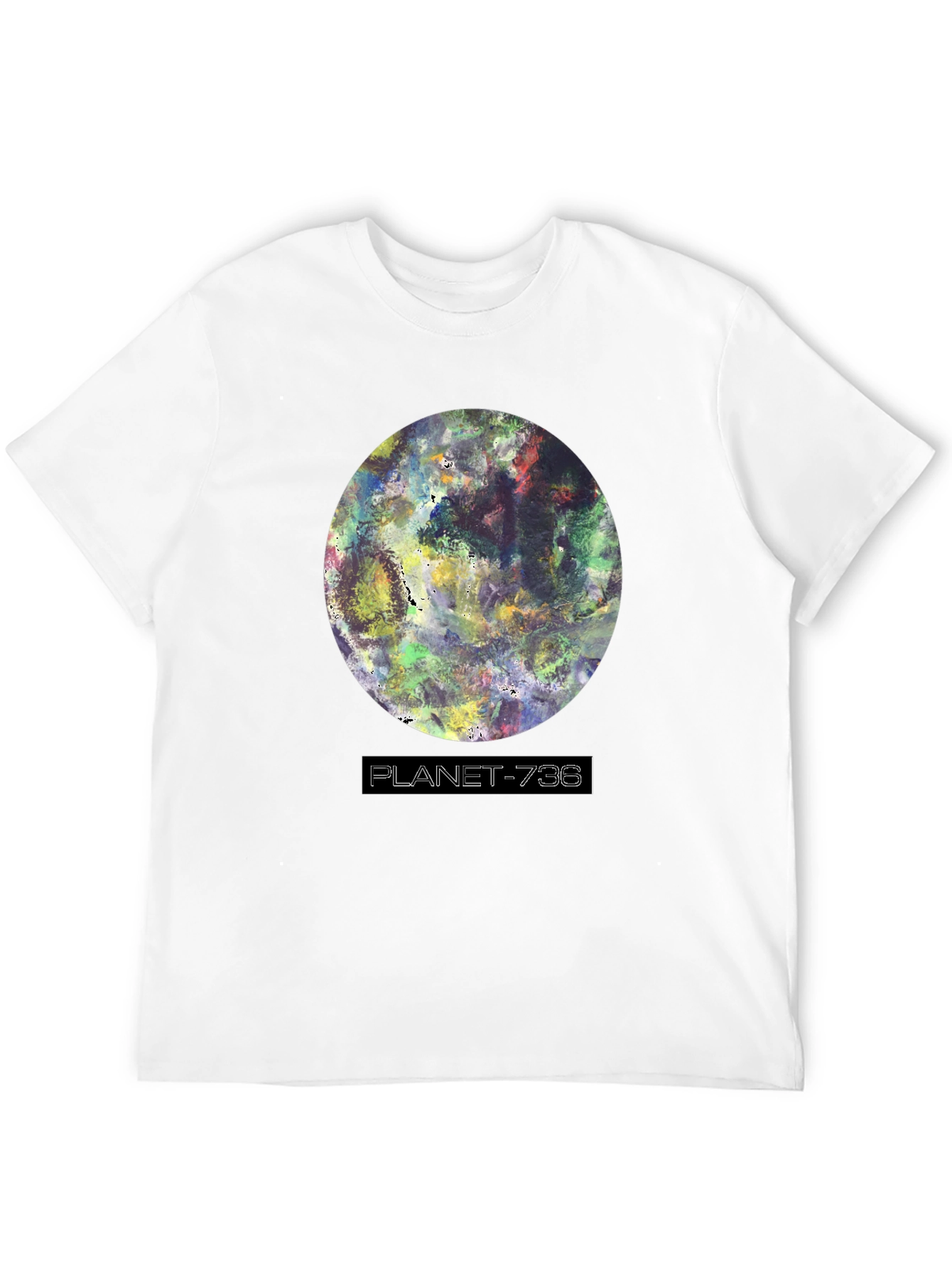 Planet-736 Graphic Black T-Shirt
