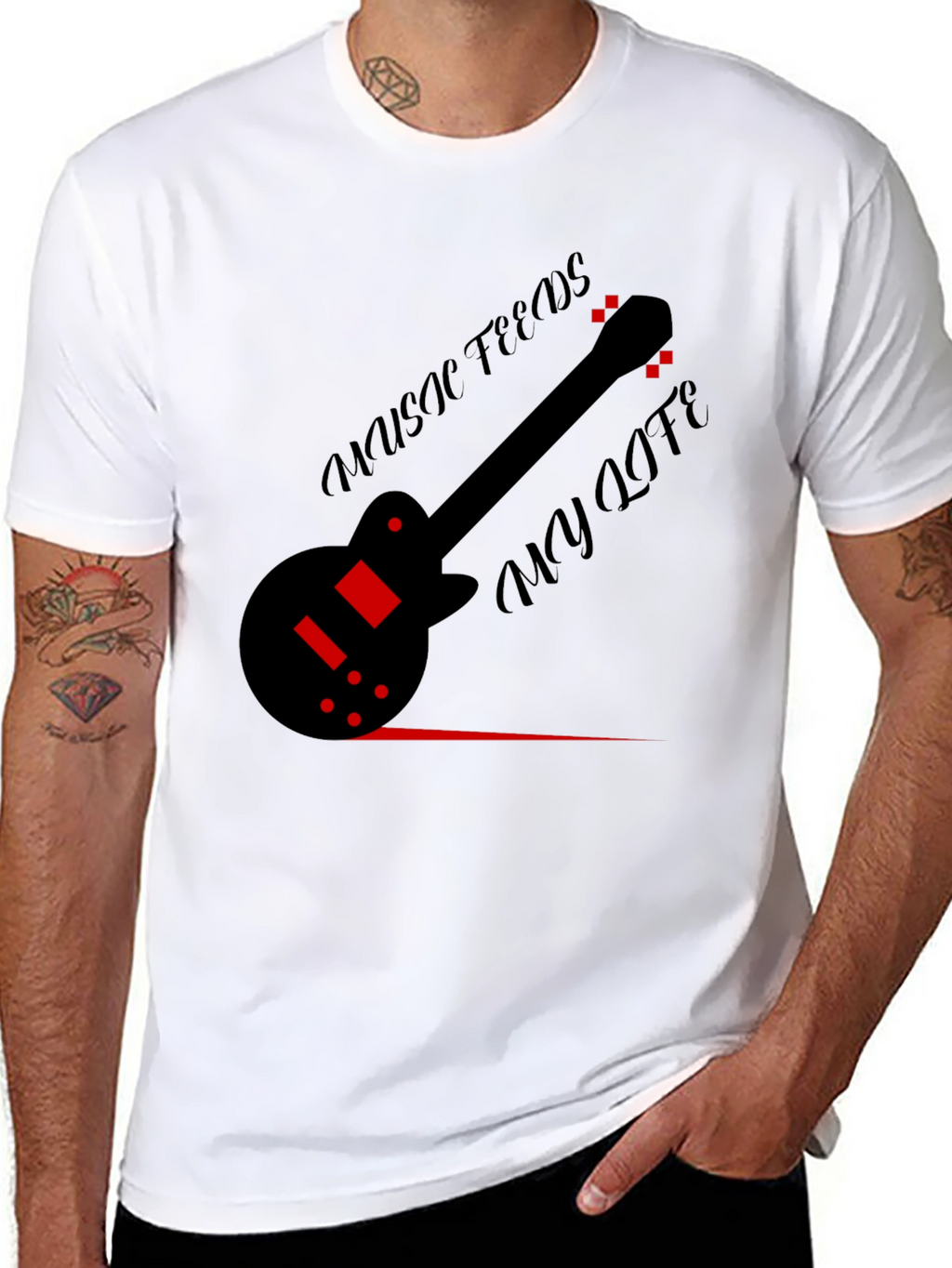 Music Feeds My Life Graphic T-Shirt