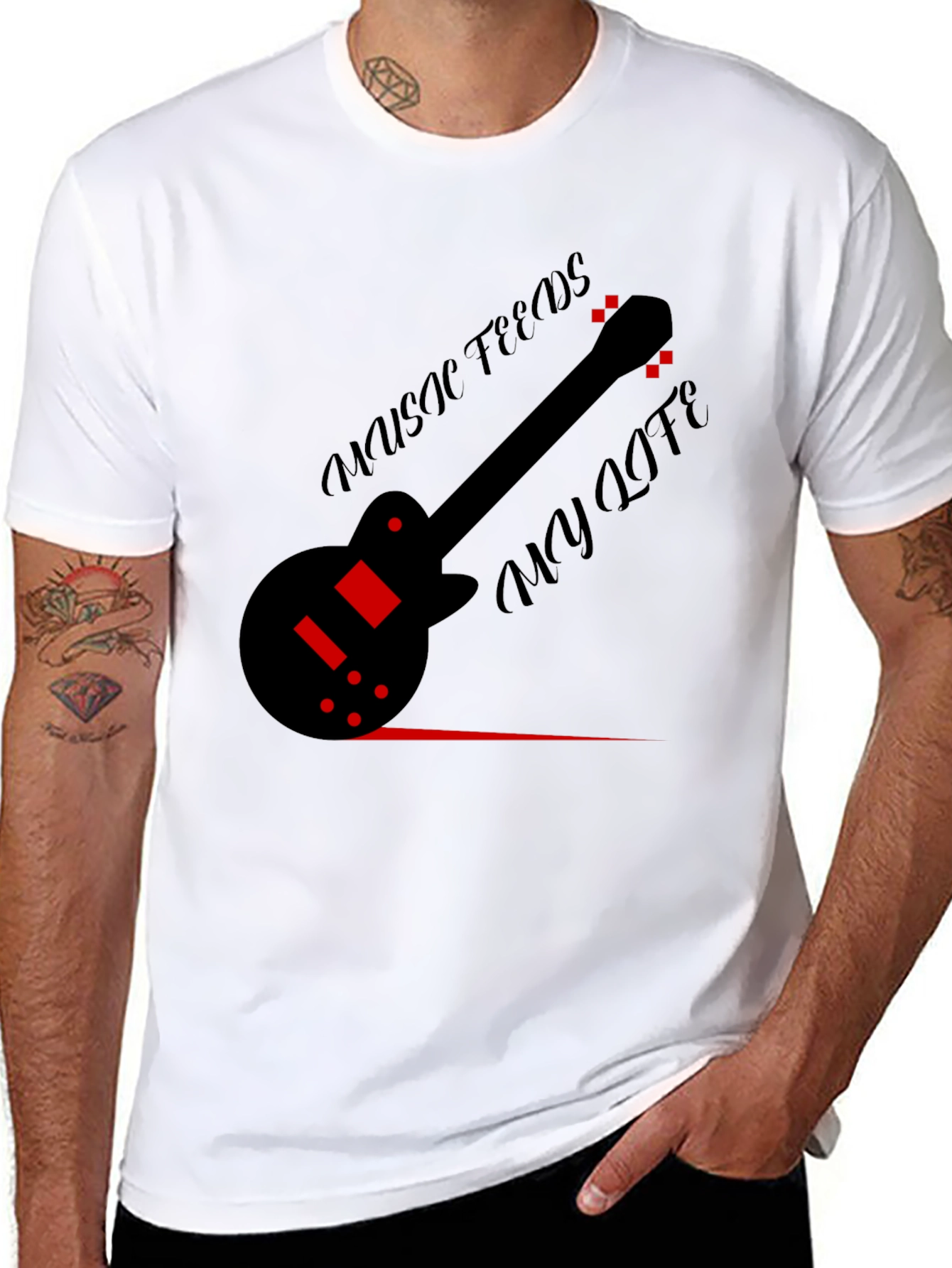 Music Feeds My Life Graphic T-Shirt