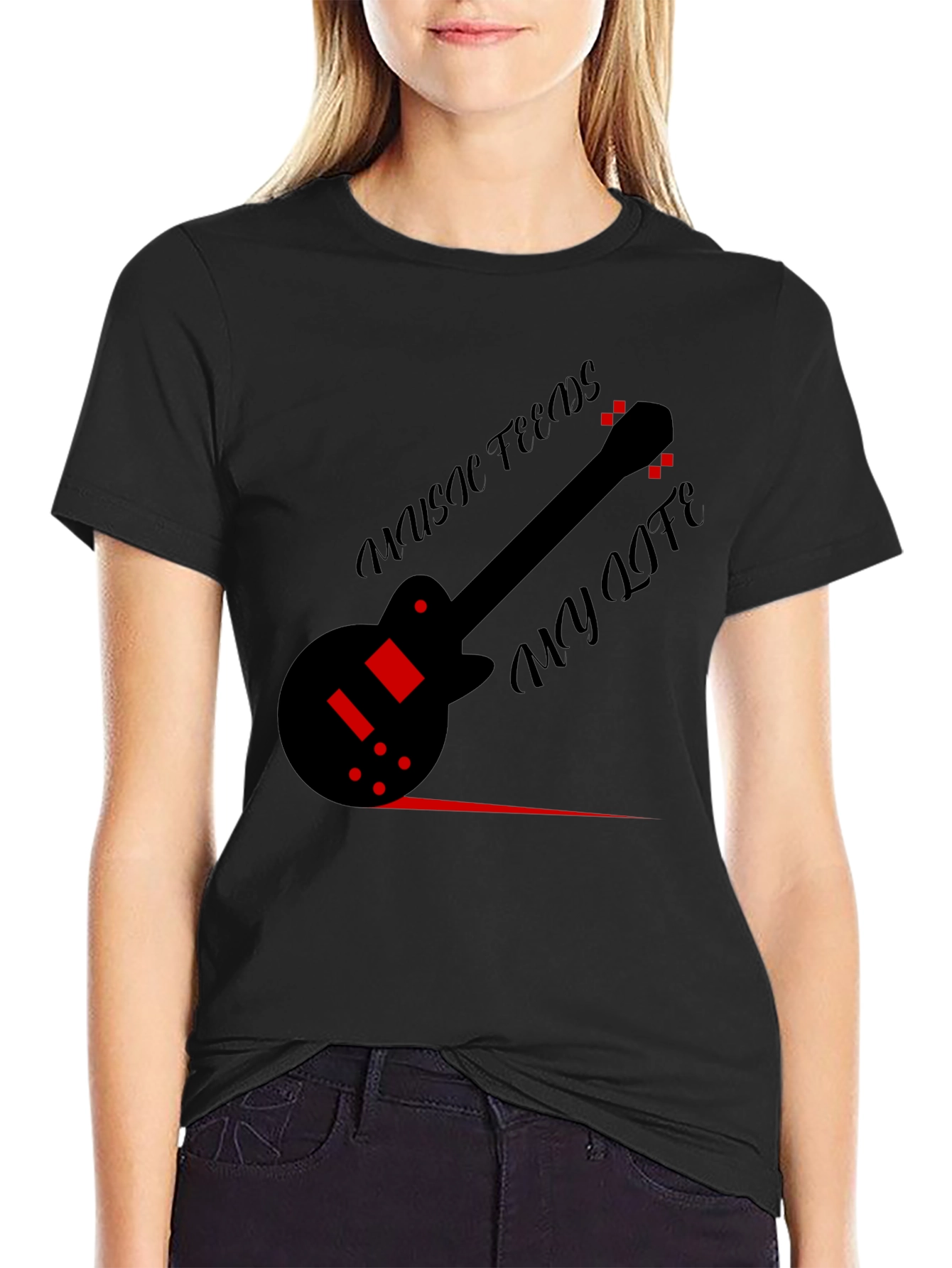 Music Feeds My Life Graphic T-Shirt