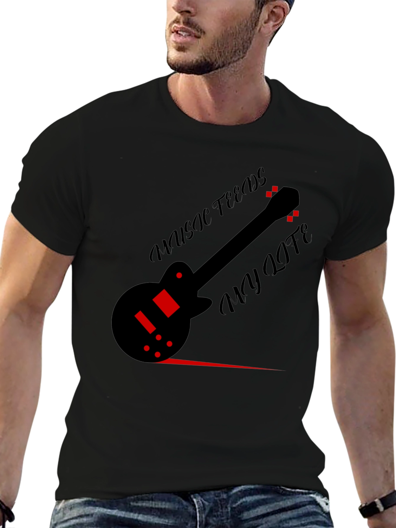 Music Feeds My Life Graphic T-Shirt