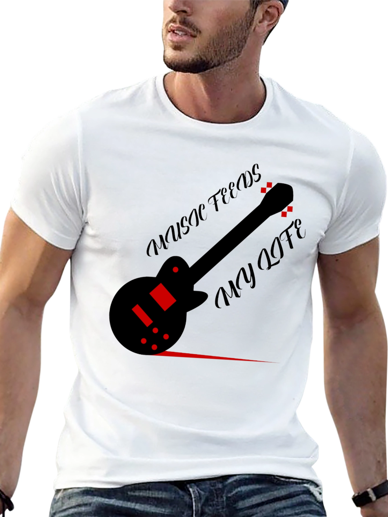 Music Feeds My Life Graphic T-Shirt