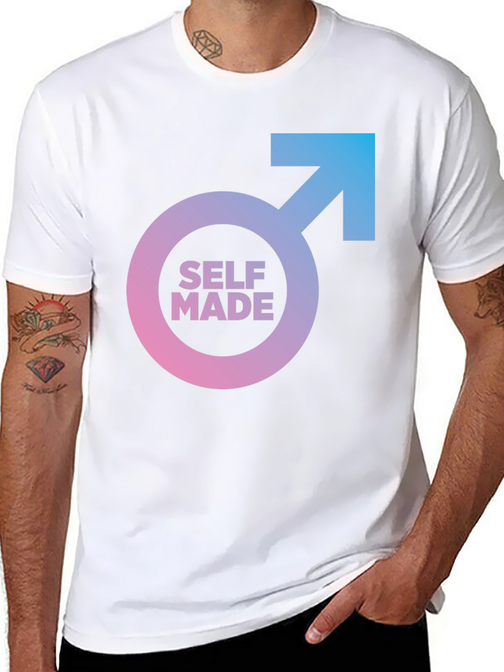 Self Made Graphic Tee - Black Casual T-Shirt
