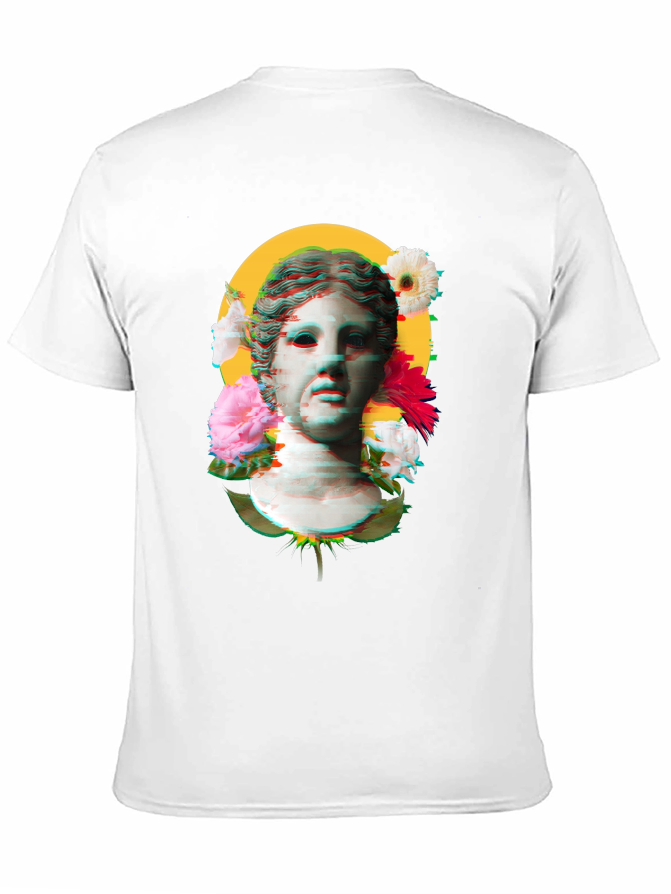 Floral Bust Graphic Tee - Unisex Black T-Shirt