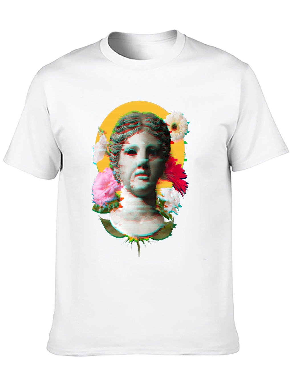 Floral Bust Graphic Tee - Unisex Black T-Shirt
