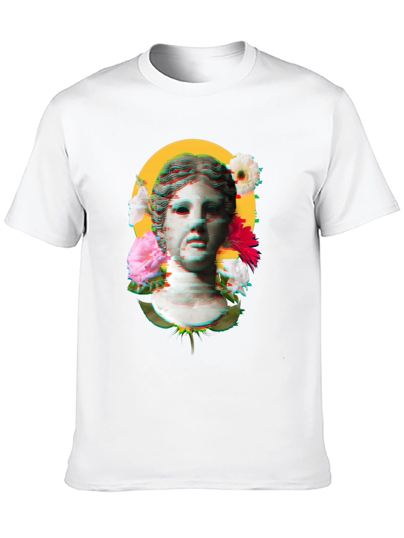 Floral Bust Graphic Tee - Unisex Black T-Shirt