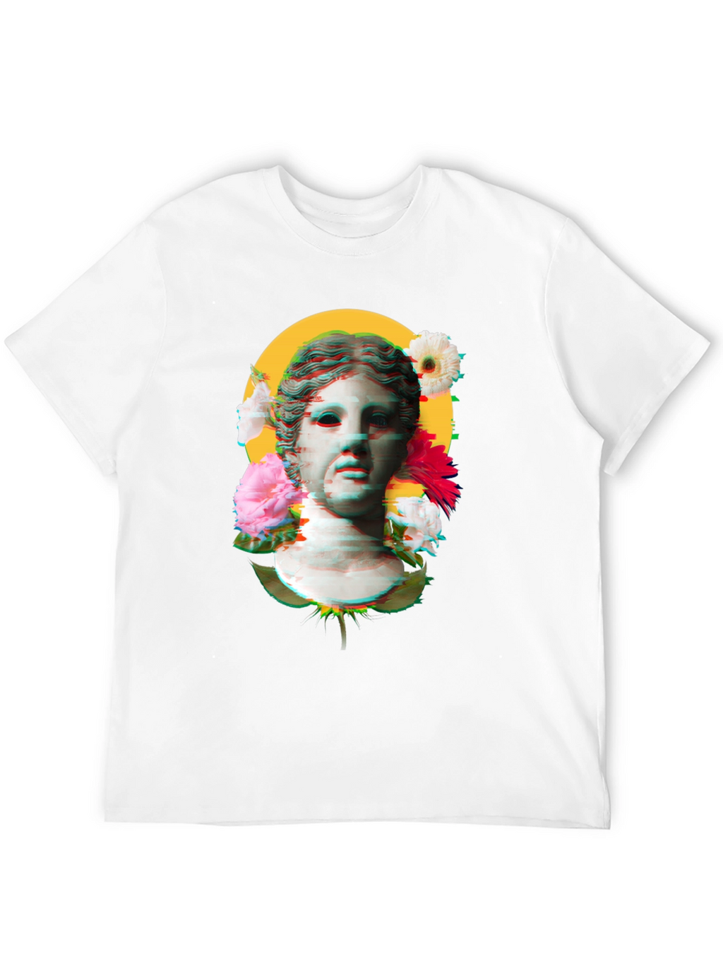 Floral Bust Graphic Tee - Unisex Black T-Shirt