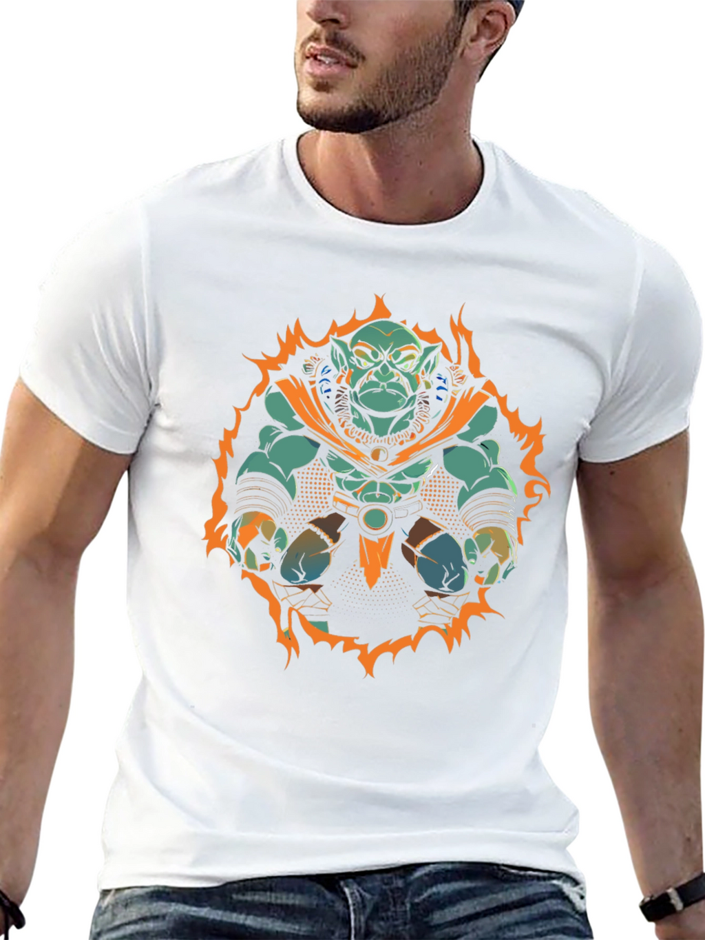 Troll Warrior Graphic Tee - Black Cotton Shirt