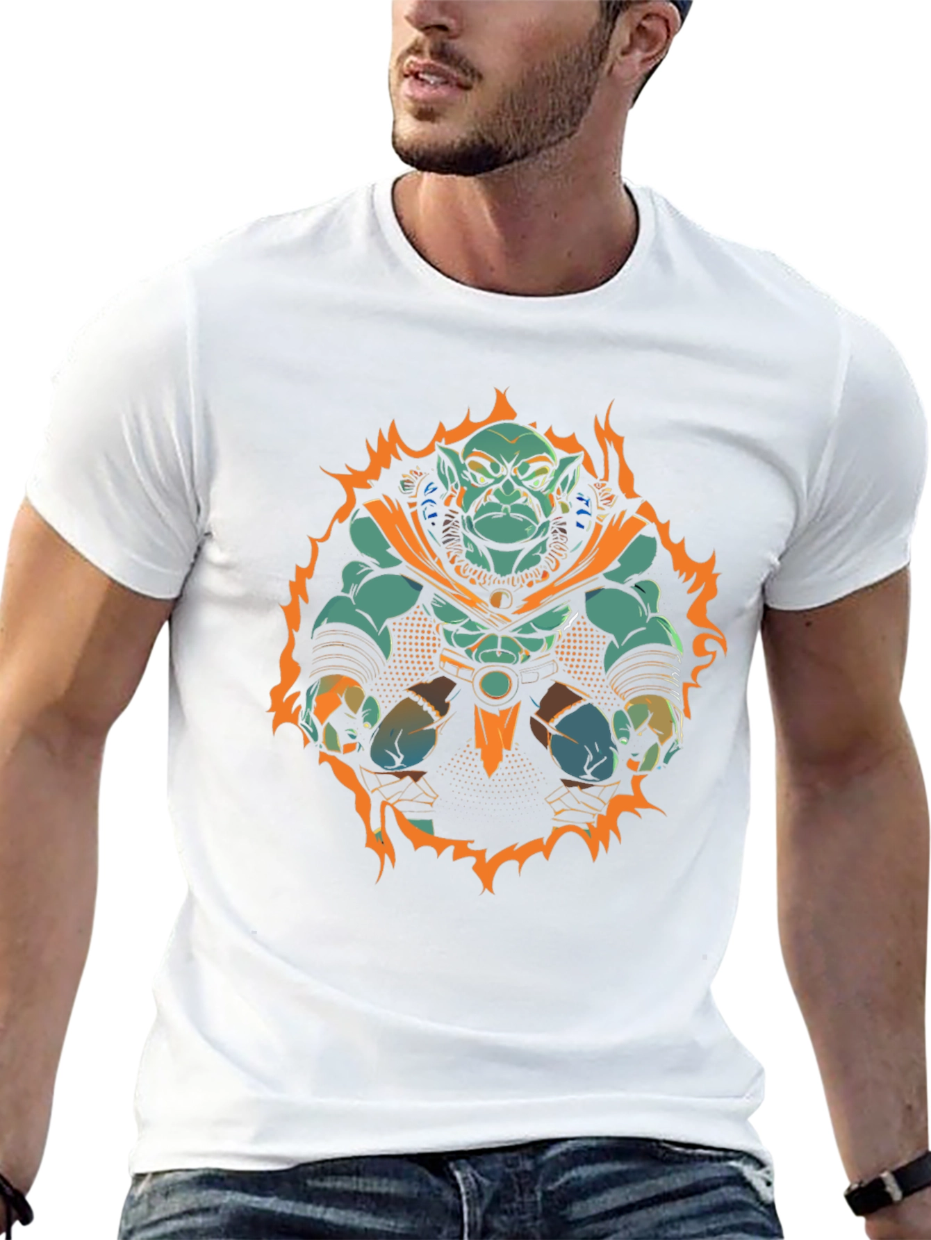 Troll Warrior Graphic Tee - Black Cotton Shirt