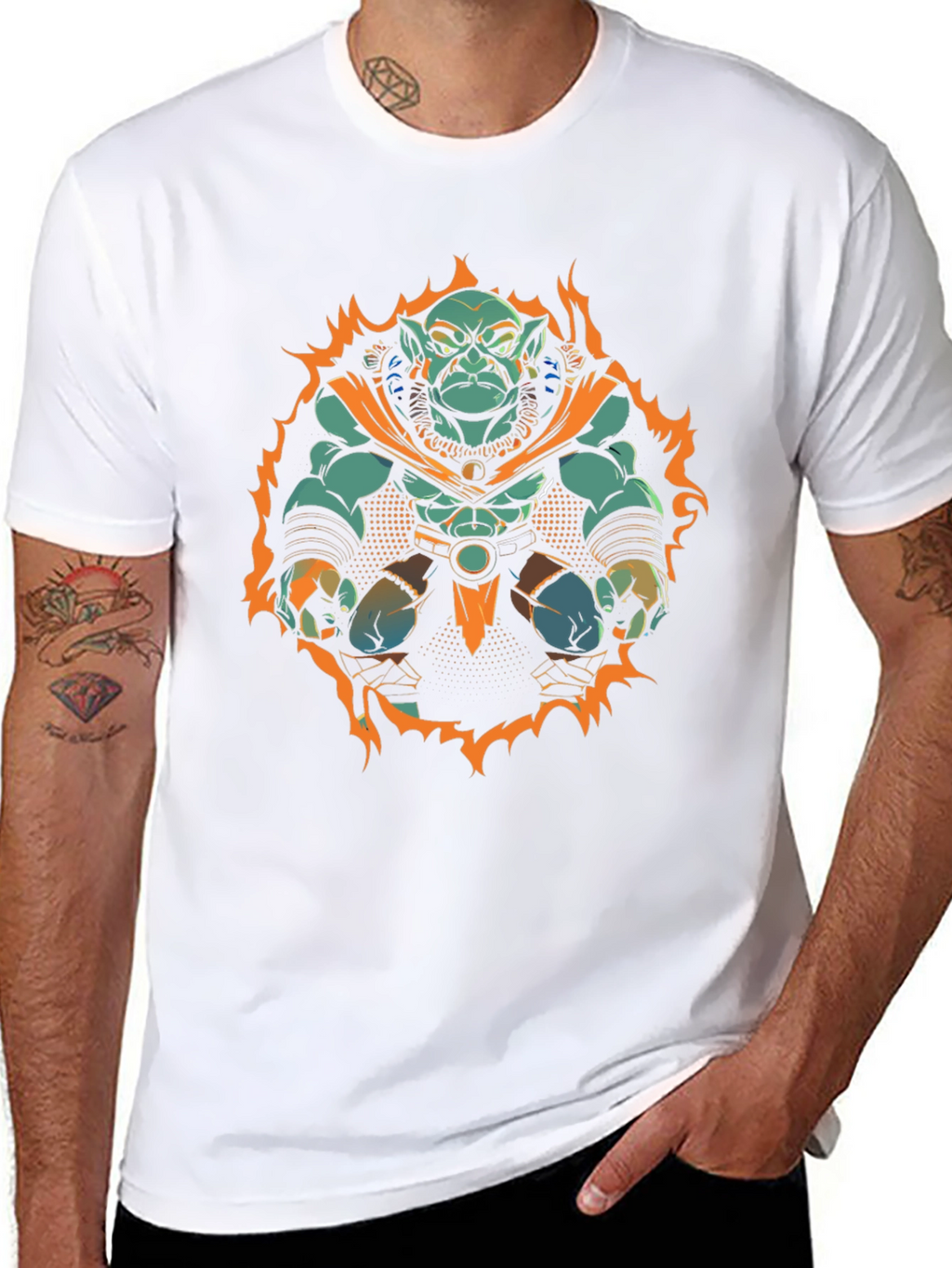 Troll Warrior Graphic Tee - Black Cotton Shirt