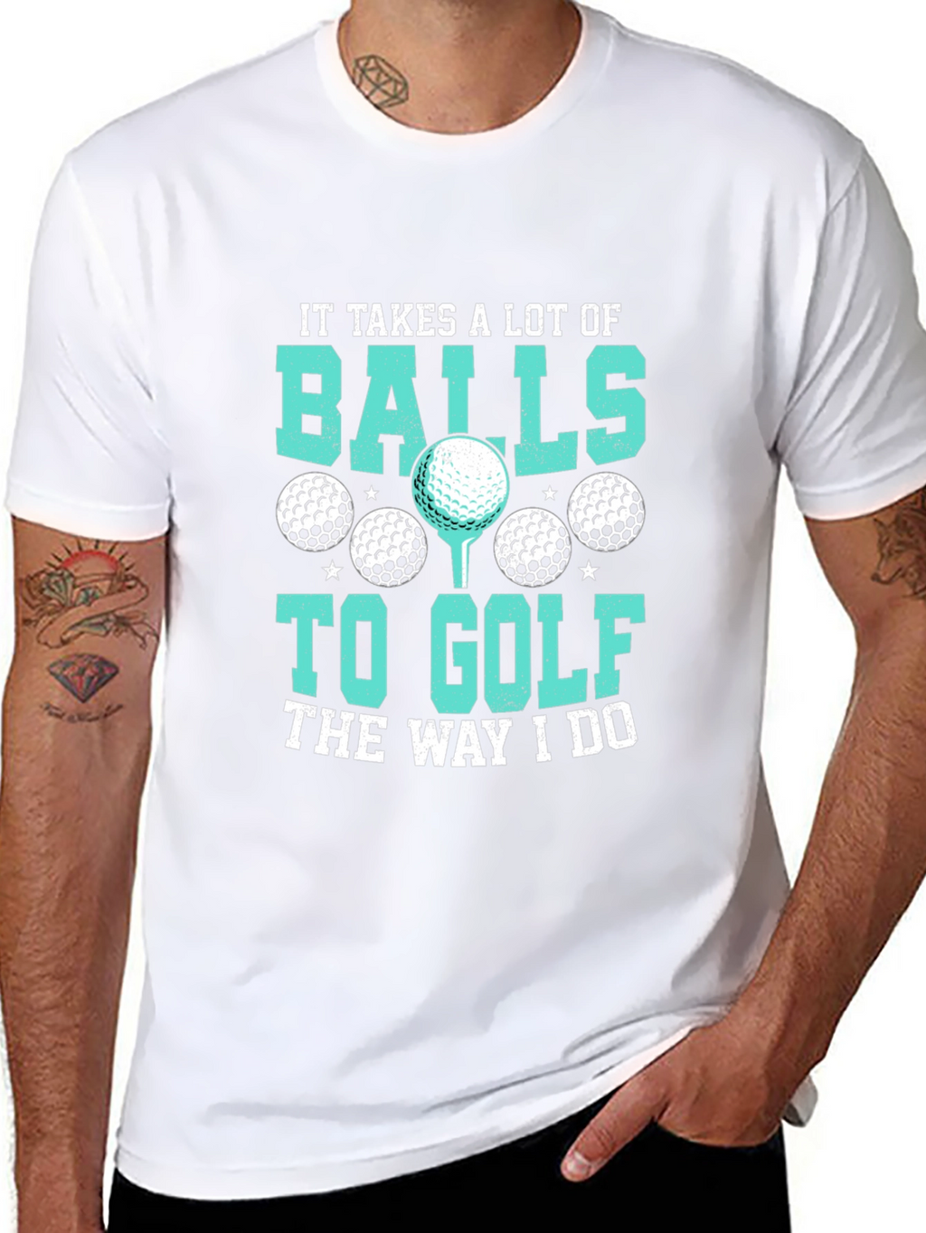 Golf Balls Graphic Tee - Humorous Golfer T-Shirt
