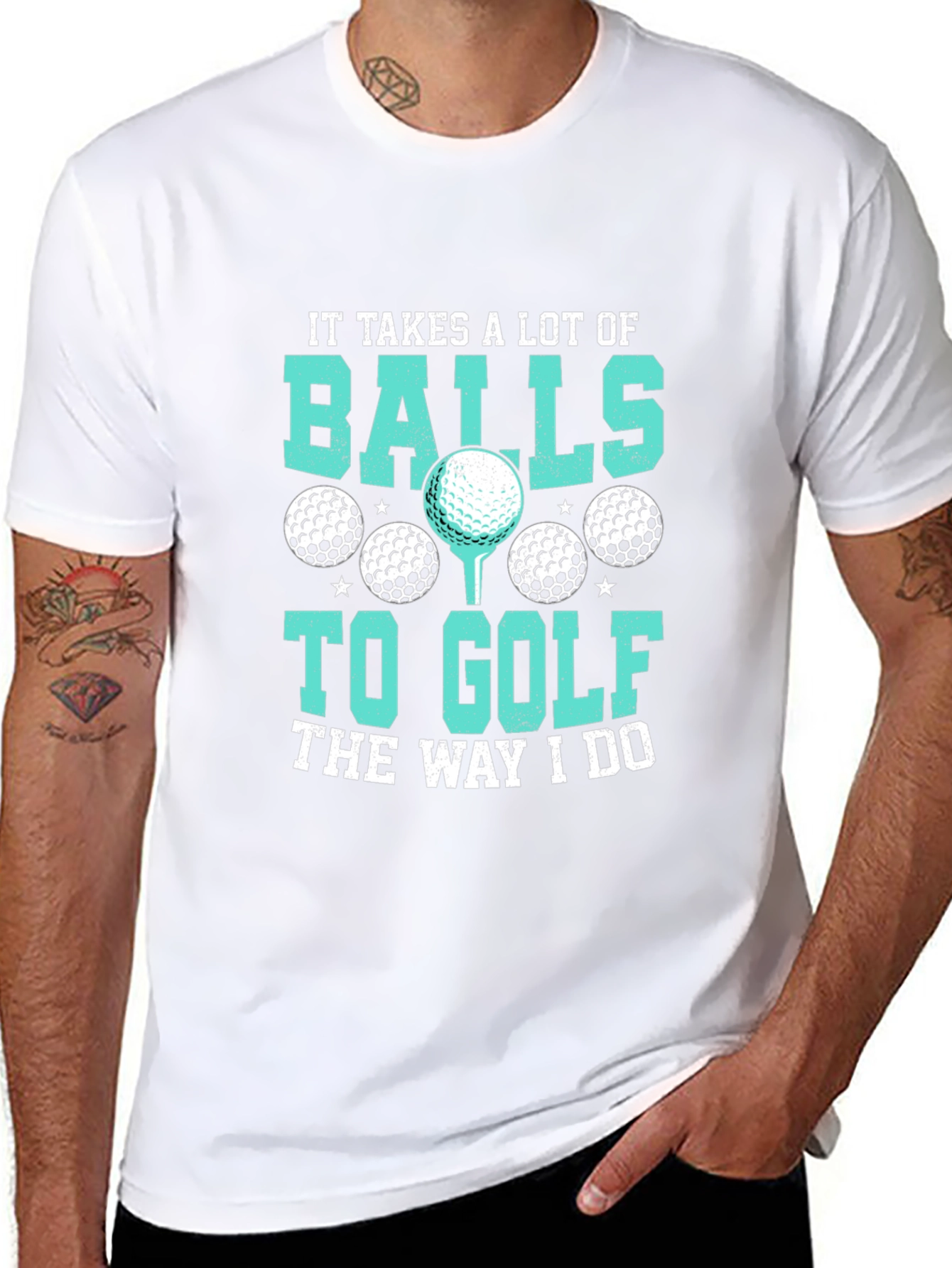 Golf Balls Graphic Tee - Humorous Golfer T-Shirt